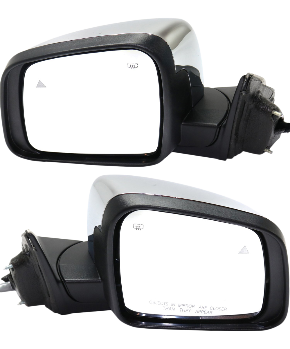 AM GRAND CHEROKEE 14-21 MIRROR RH AND LH Power Power Folding Heated Chrome w BSD Memory Puddle Light and Signal Light No Auto dimming SKU SET JP07CR S Partslink CH1320416 CH1321416 OEM 68236932AB PFM 68236933AB PFM