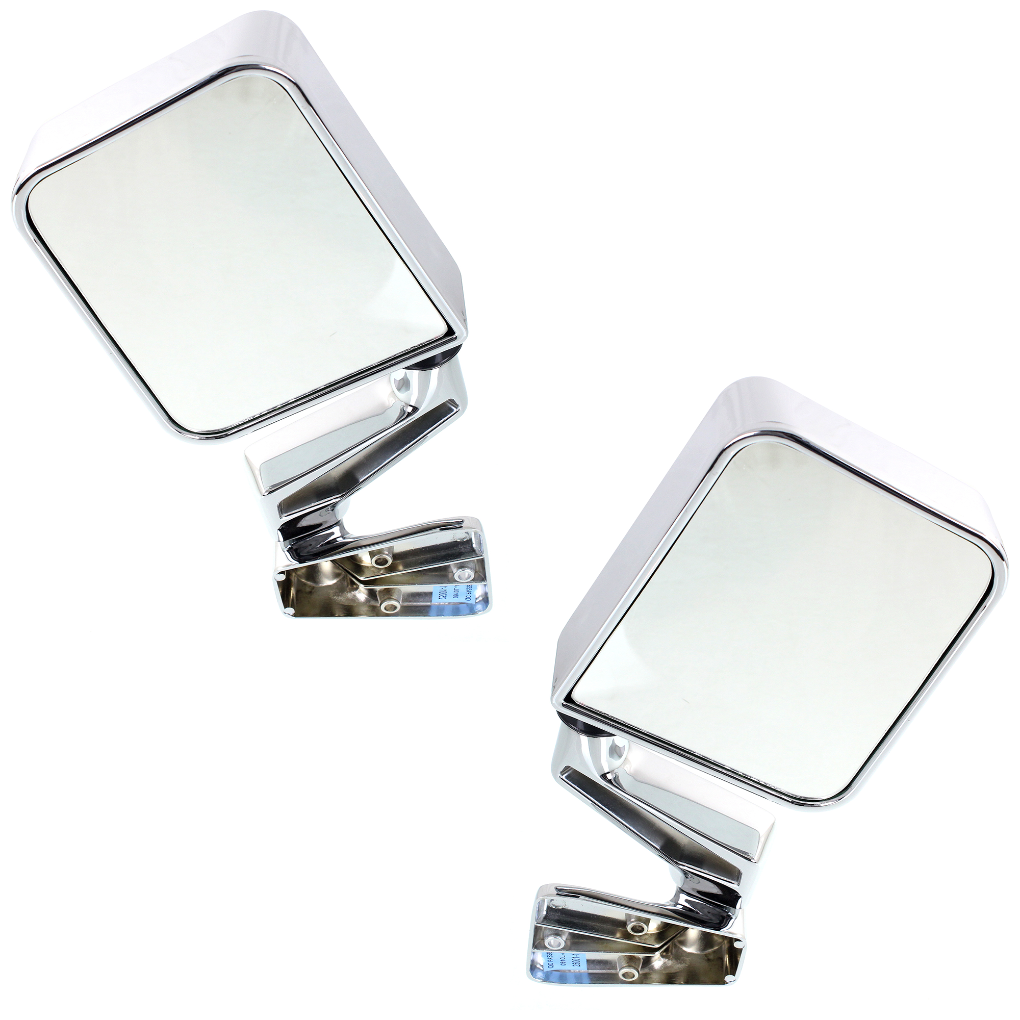 AM WRANGLER 87-02 MIRROR RH AND LH Manual Folding Heated Chrome Door Panel Mount Type w Dual Thin Arm SKU SET JP12CR 1