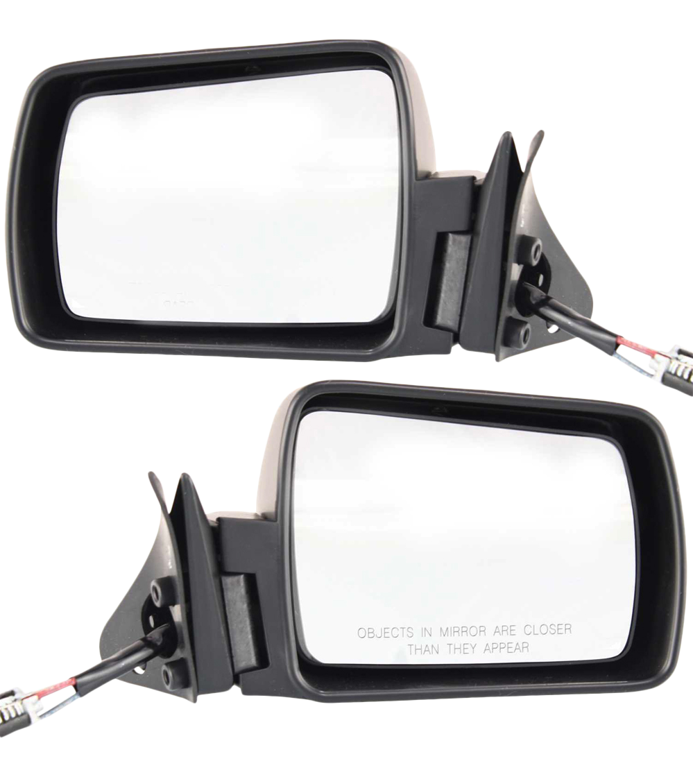 AM CHEROKEE 84-96 MIRROR RH AND LH Manual Adjust Non Folding Non Heated Paintable SKU SET JP15R Partslink CH1320124 CH1321124 OEM 55034122-55034123