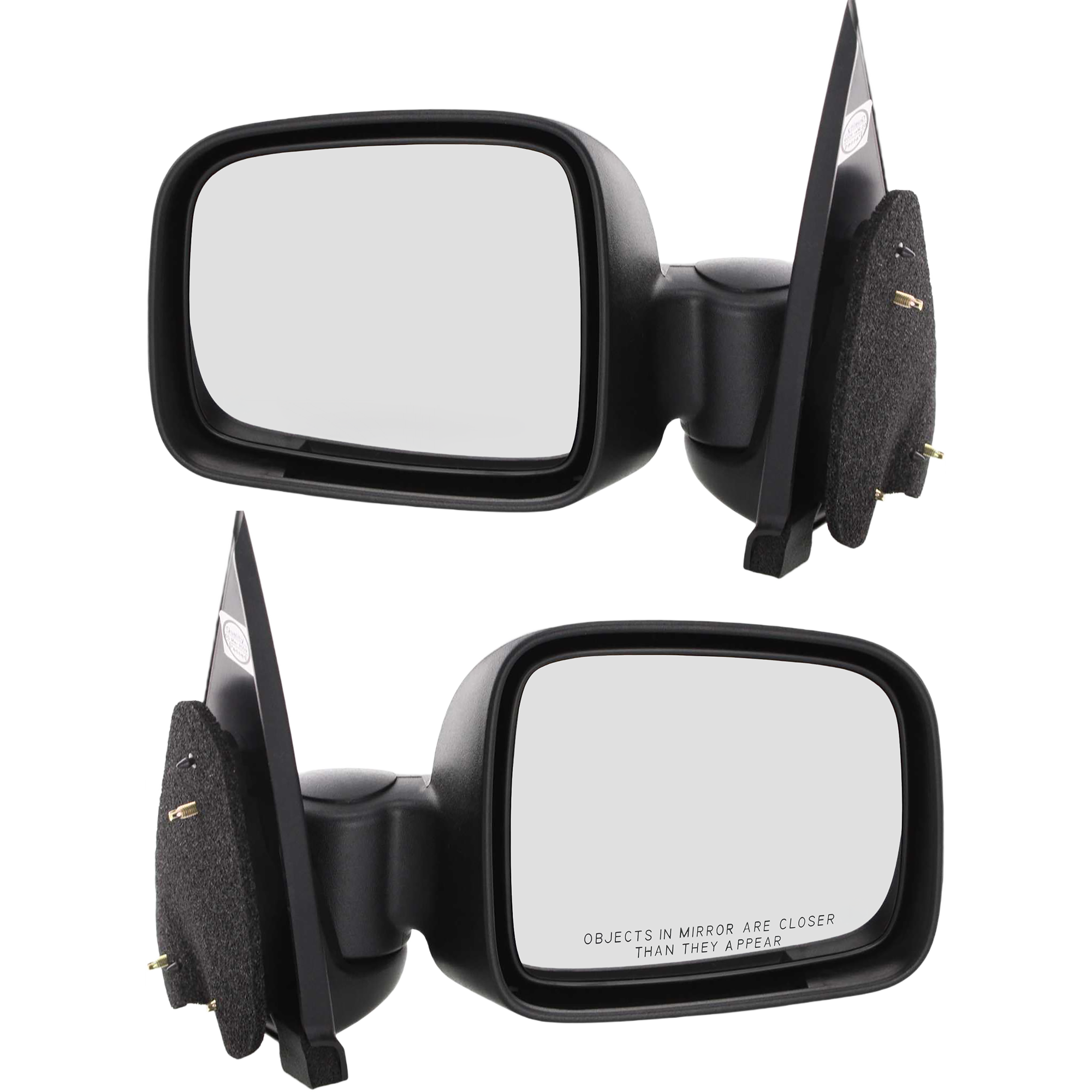 AM LIBERTY 02-07 MIRROR RH AND LH Manual Adjust Non Heated Manual Folding Textured SKU SET JP26R Partslink CH1320226 CH1321226 OEM 55155836AH 55155837AH