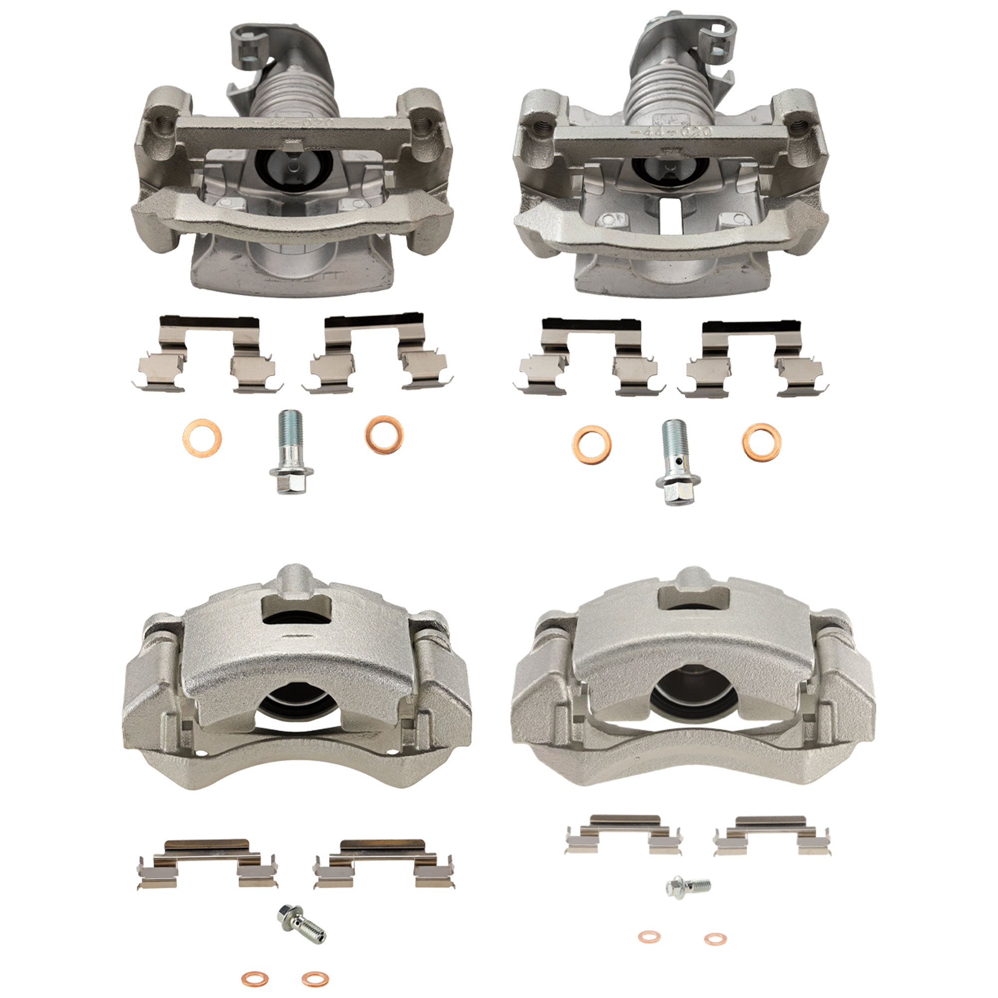 AM ALLURE 05-09 GRAND PRIX 04-08 FRONT AND REAR BRAKE KIT WITH CALIPERS 4 Wheel Set Includes 4 Brake Caliper SKU SET JP27150001-4