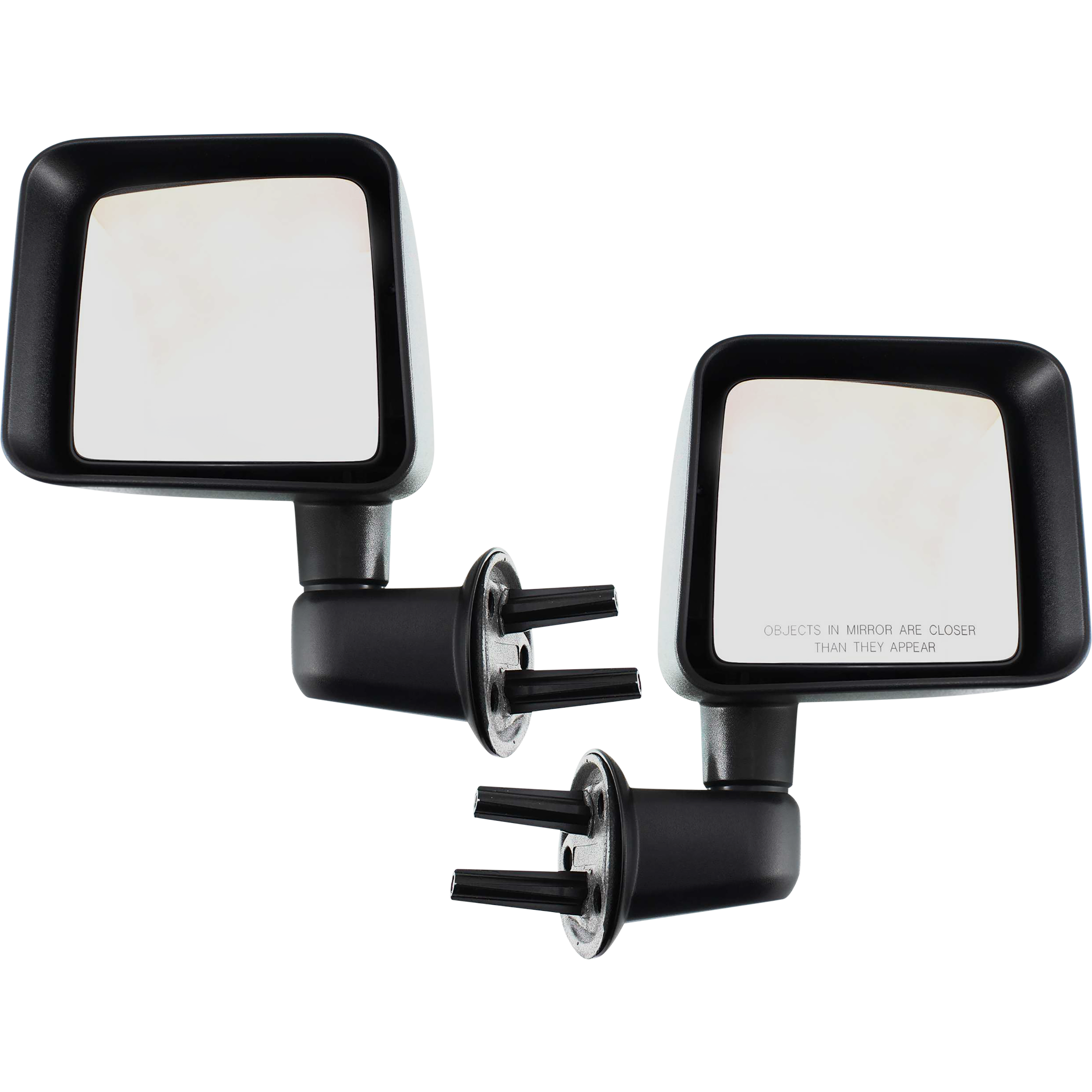 AM WRANGLER JK 07-18 MIRROR RH AND LH Manual Adjust Manual Folding Non Heated Textured SKU SET JP35R Partslink CH1320271 CH1321271 OEM 55077966AC 68081250AB 55077966