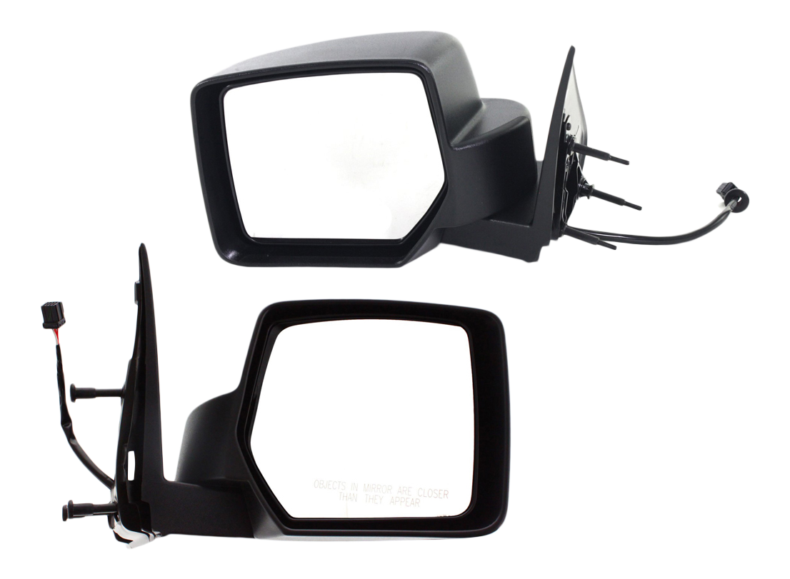 AM LIBERTY 08-12 MIRROR RH AND LH Power Manual Folding Non Heated Textured No Memory and Prong Connector w 8 Hole 3 Pin Plug SKU SET JP36ER Partslink CH1320279 CH1321279 OEM 57010076AF 57010077AF