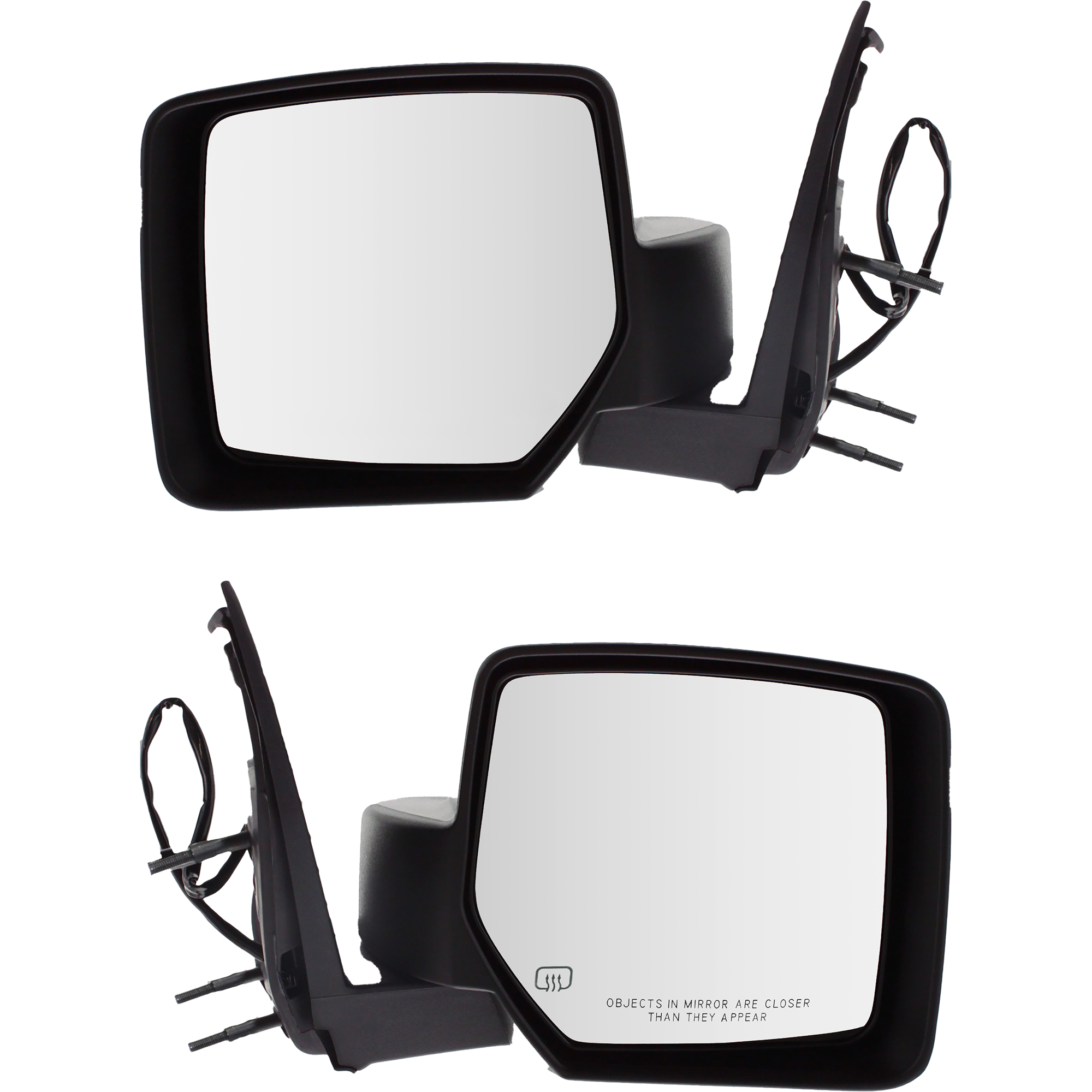 AM LIBERTY 08-12 MIRROR RH AND LH Power Manual Folding Heated Textured No Memory and Prong Connector w 10 Hole 5 Pin Plug Set of 2 SKU SET JP37ER 2 Partslink CH1320371 CH1321287 OEM 57010078AF 57010185AF PFM