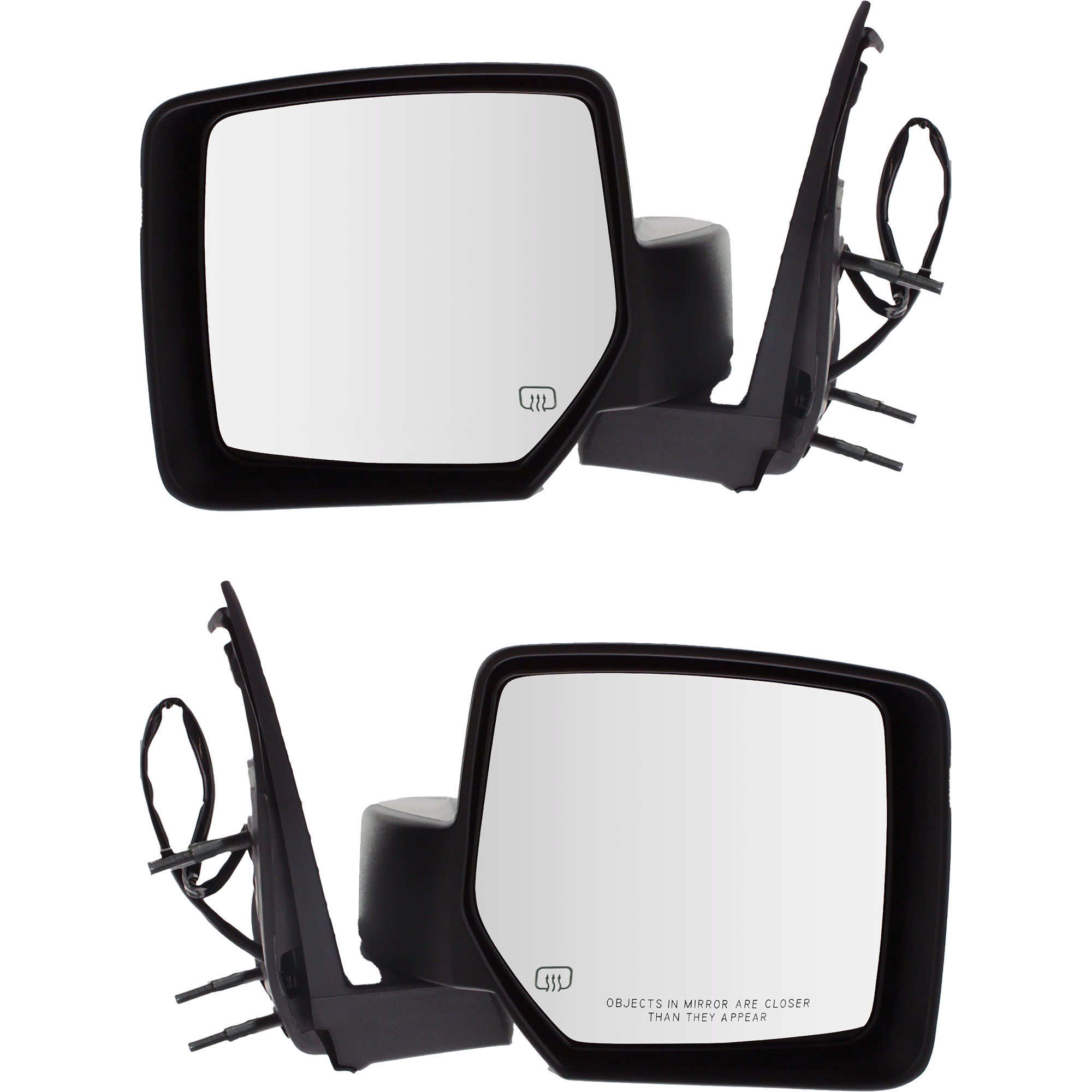 AM LIBERTY 08-12 MIRROR RH AND LH Power Manual Folding Heated Textured No Memory and Prong Connector w 10 Hole 5 Pin Plug SKU SET JP37ER Partslink CH1320287 CH1321287 OEM 57010078AF 57010185AF