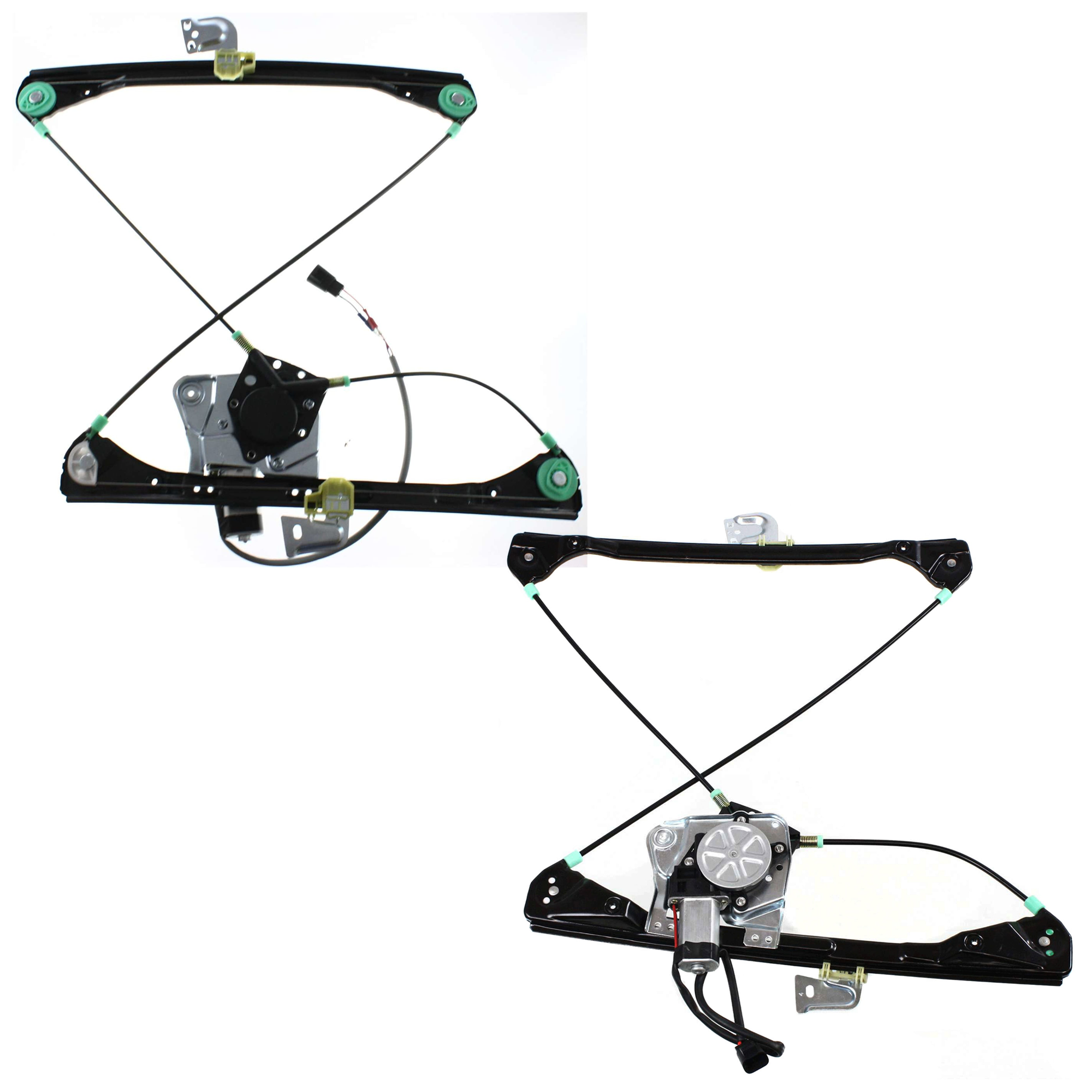 AM ALERO 99-04 GRAND AM 99-05 FRONT WINDOW REGULATOR RH AND LH Power w Motor Sedan SKU SET JP462903 Partslink GM1350122 GM1351122 OEM 22702137-22702138