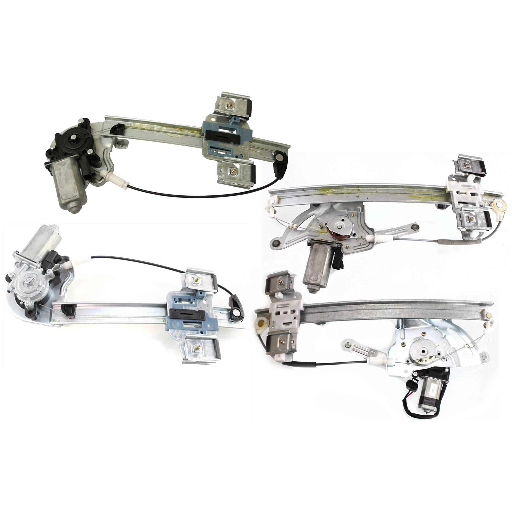 AM BONNEVILLE 00-05 FRONT AND REAR WINDOW REGULATOR RH AND LH Power w Motor SKU SET JP462911-4 Partslink GM1350146 GM1351146 GM1550115 GM1551115 OEM 15231238-15231239-15231242-152