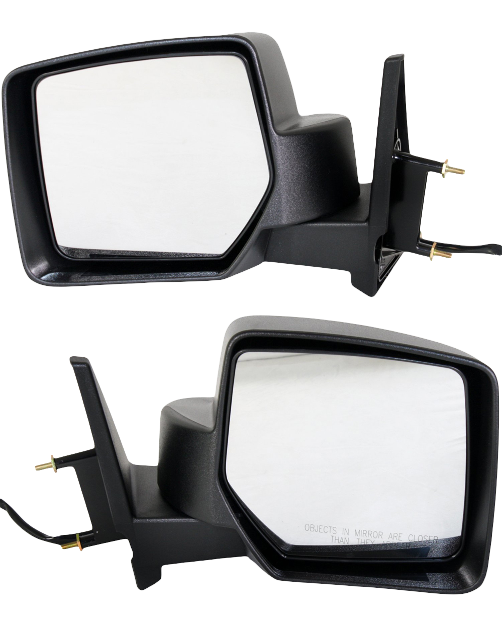 AM PATRIOT 07-17 MIRROR RH AND LH Power Manual Folding Non Heated Textured SKU SET JP46ER Partslink CH1320282 CH1321282 OEM 5155458AG 5155459AG