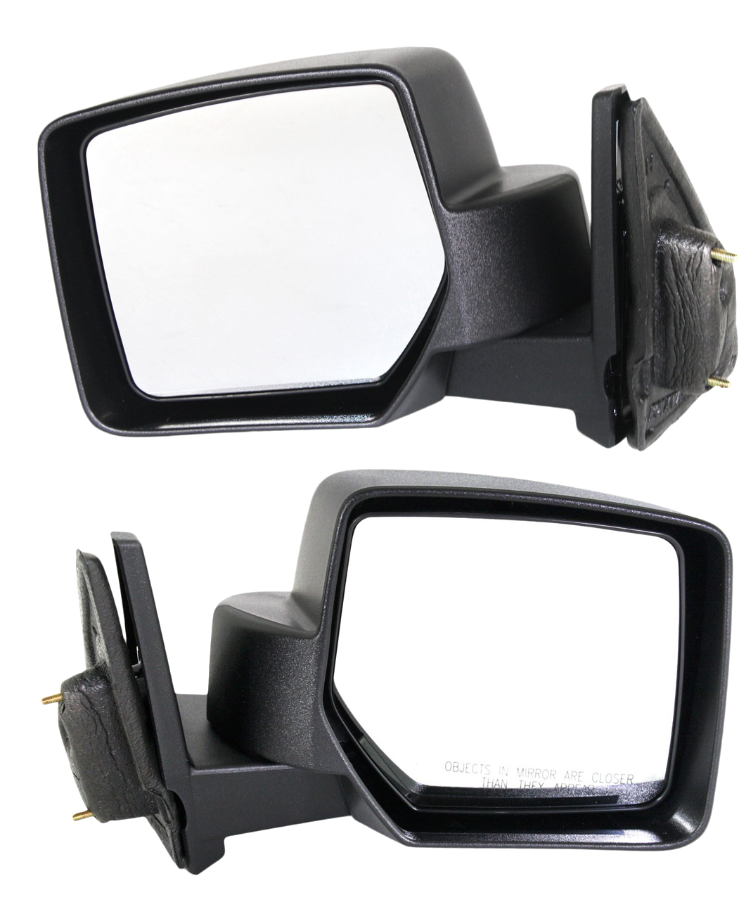 AM PATRIOT 07-17 MIRROR RH AND LH Manual Adjust Manual Folding Non Heated Textured SKU SET JP46R Partslink CH1320281 CH1321281 OEM 5155456AK 5155457AK