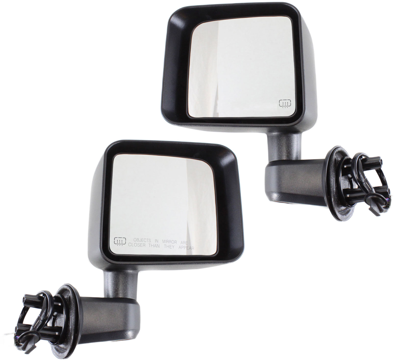 AM WRANGLER JK 11-13 MIRROR RH AND LH Power Manual Folding Heated Textured SKU SET JP48ER Partslink CH1320319 CH1321319 OEM 5182174AB 5182175AB