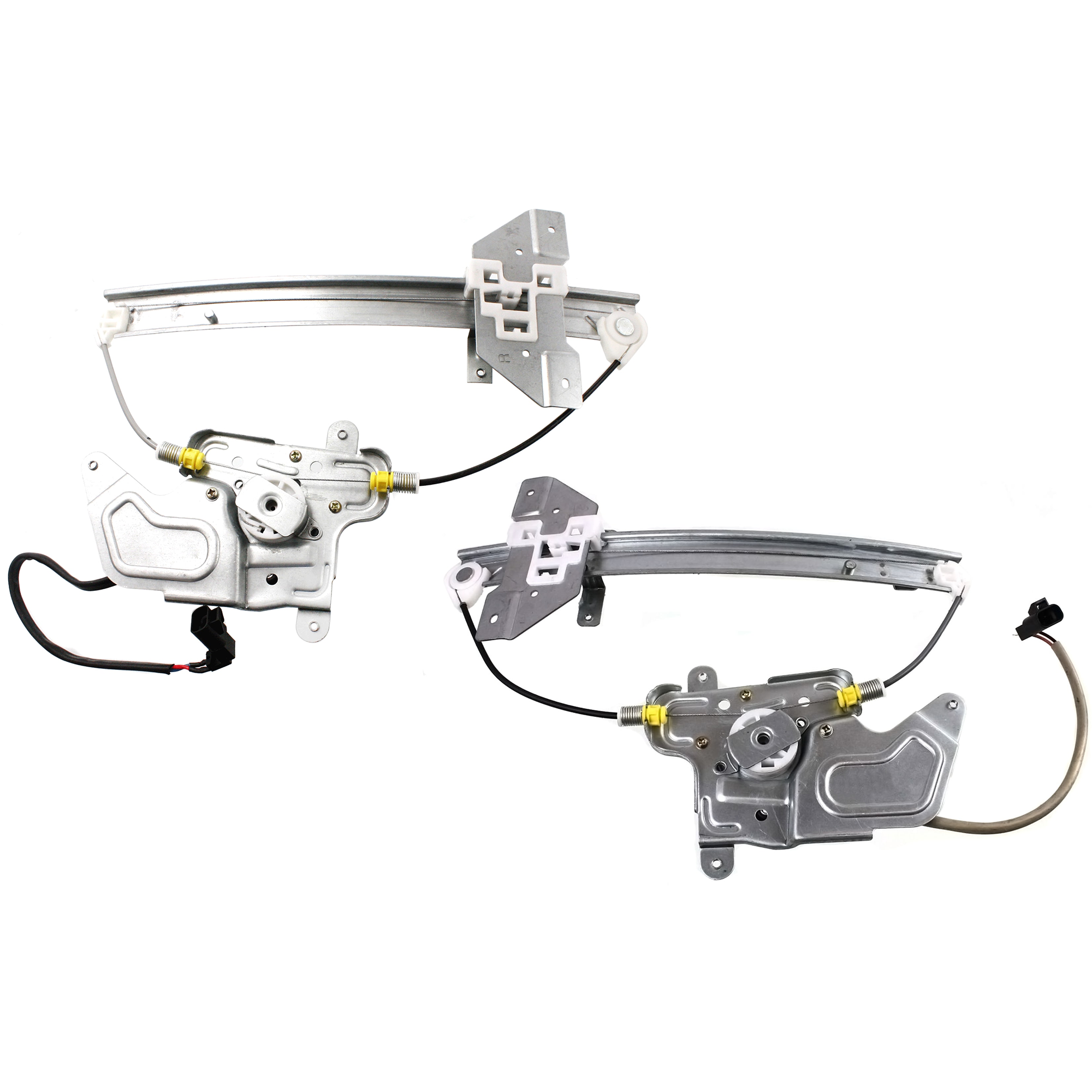 AM ALERO 99-04 GRAND AM 99-05 REAR WINDOW REGULATOR RH AND LH Power w Motor Sedan SKU SET JP491703 Partslink GM1550104 GM1551104 OEM 22730702-22730703