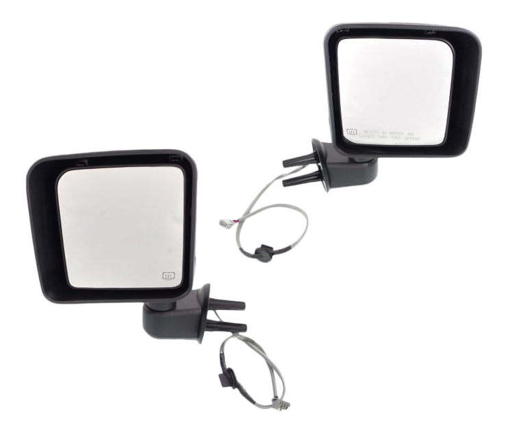 AM WRANGLER JK 14-14 MIRROR RH AND LH Power Manual Folding Heated Chrome SKU SET JP68ER Partslink CH1320389 CH1321389 OEM 68204245AA 68204246AA