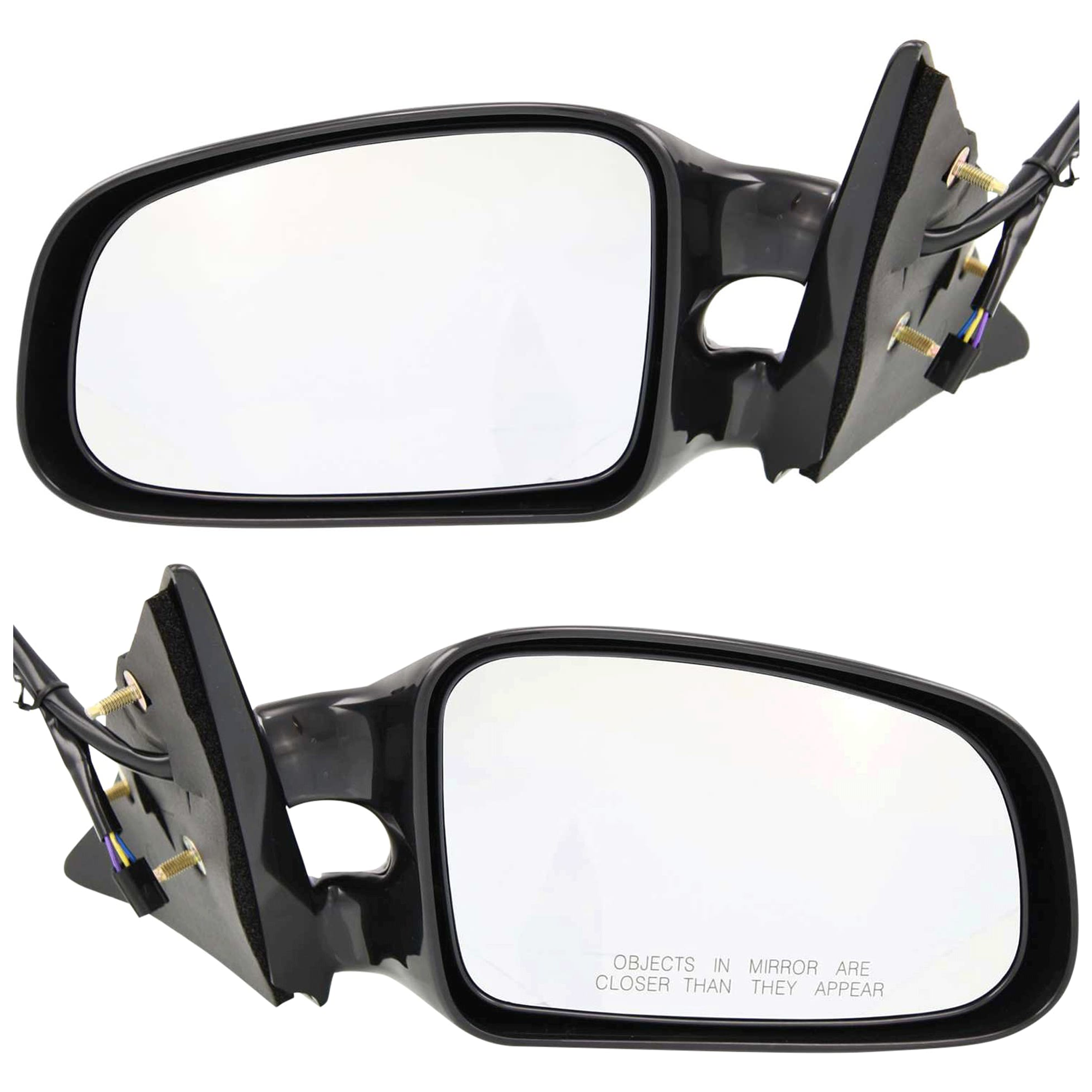 AM GRAND AM 99-02 MIRROR RH AND LH Power Non Folding Non Heated Paintable GT Model SKU SET JPT12ER Partslink GM1320238 GM1321238 OEM 22613584-22613585