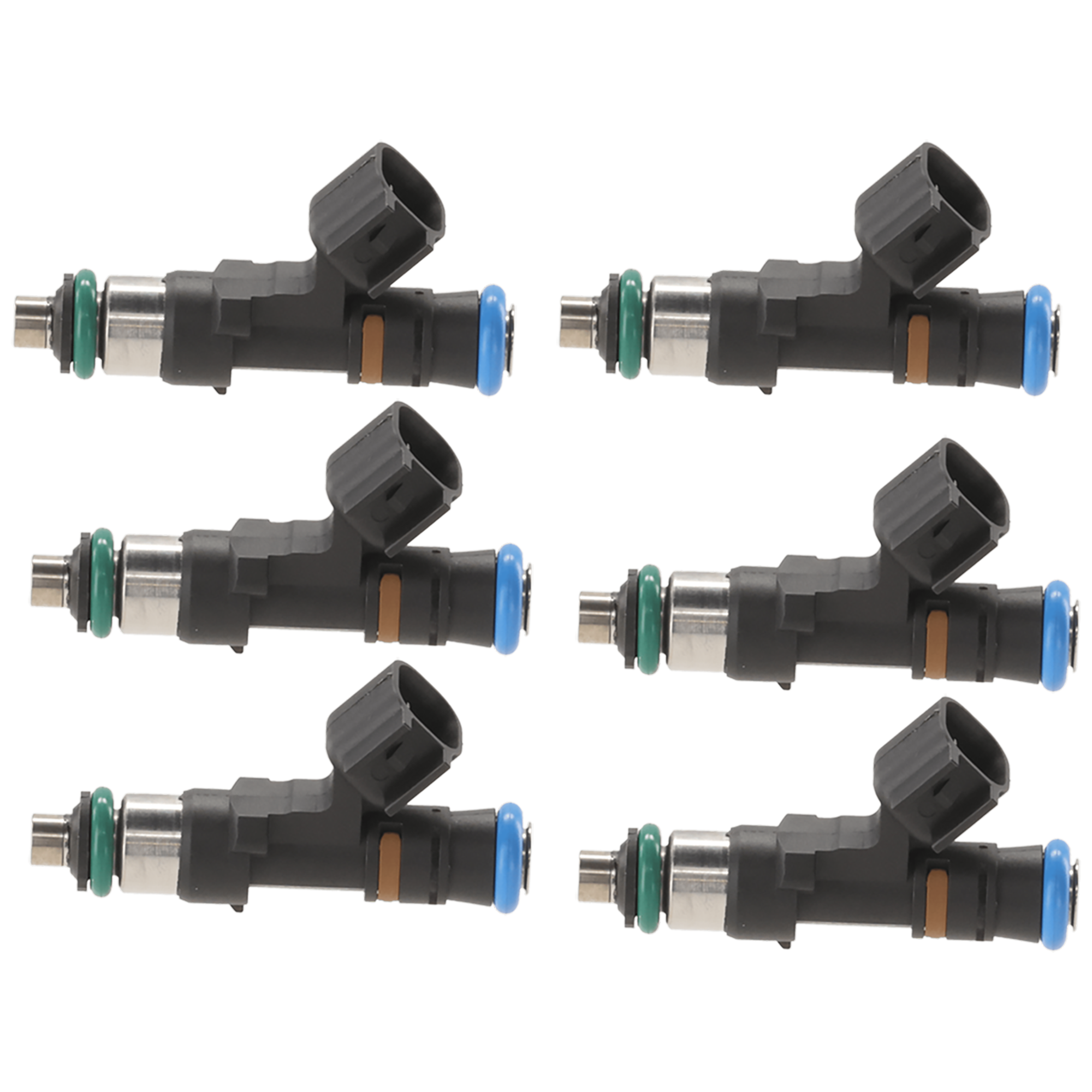 AM ENCLAVE 08-08 OUTLOOK 07-08 FUEL INJECTOR 2 Male Blade Terminal Top Feed System Type Set of 6 SKU SET JRB31430003-6 OEM 12608632