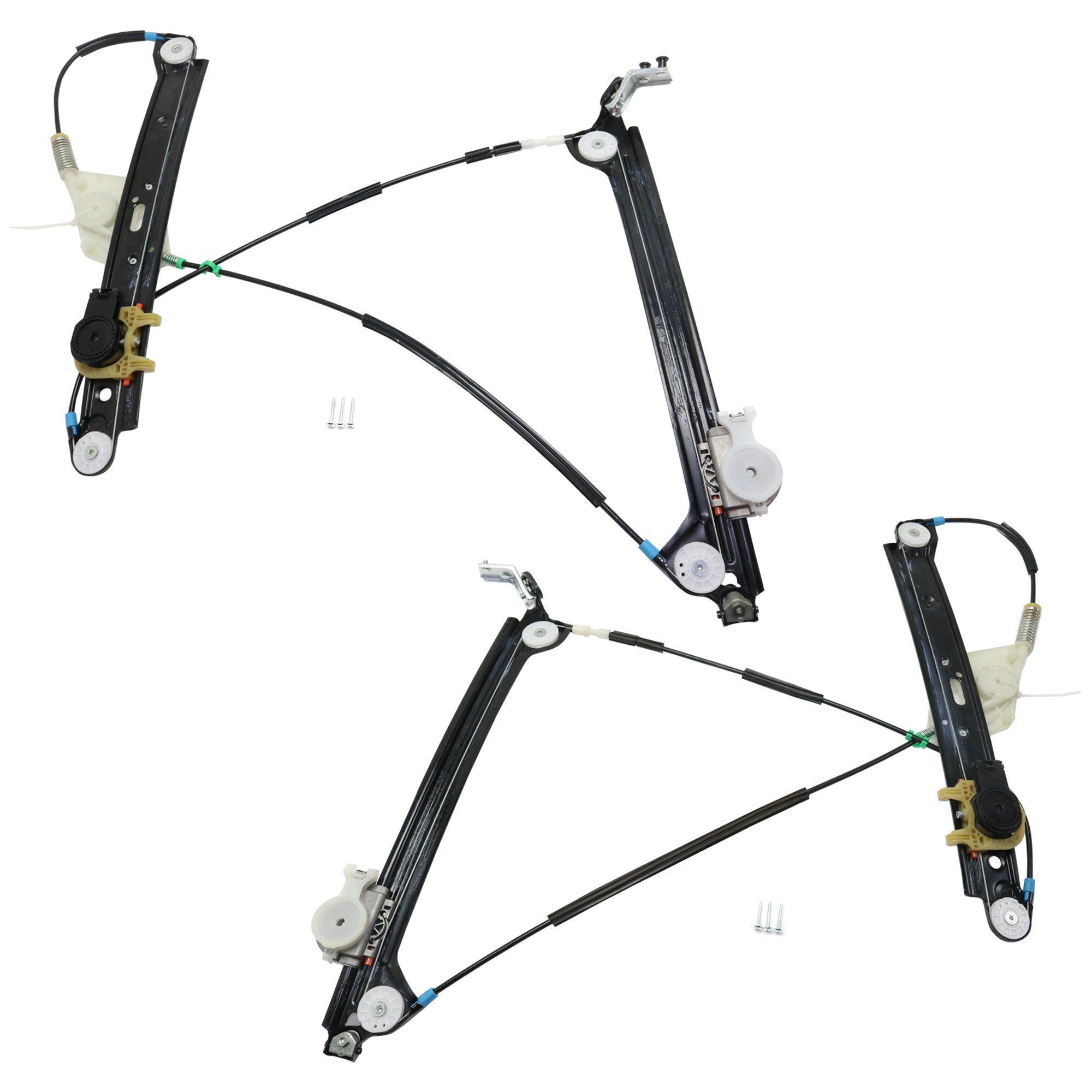 AM 1 SERIES 08-13 FRONT WINDOW REGULATOR RH AND LH Power w o Motor Base Model SKU SET JRB46290005 OEM 51337165595-51337165596