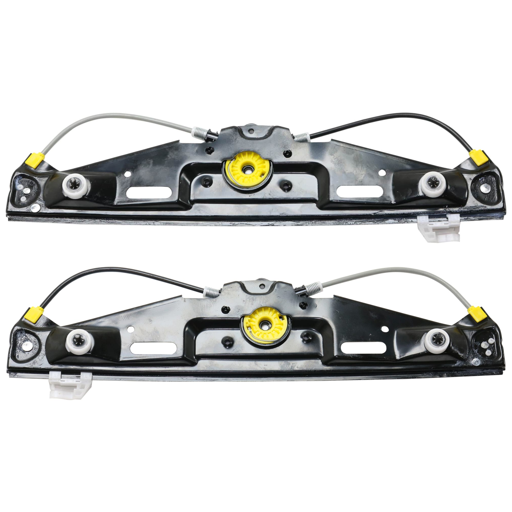 AM X1-12-15 REAR WINDOW REGULATOR RH AND LH Power w o Motor SKU SET JRB49170001 Partslink BM1550123 BM1551123 OEM 51352990387-51352990388