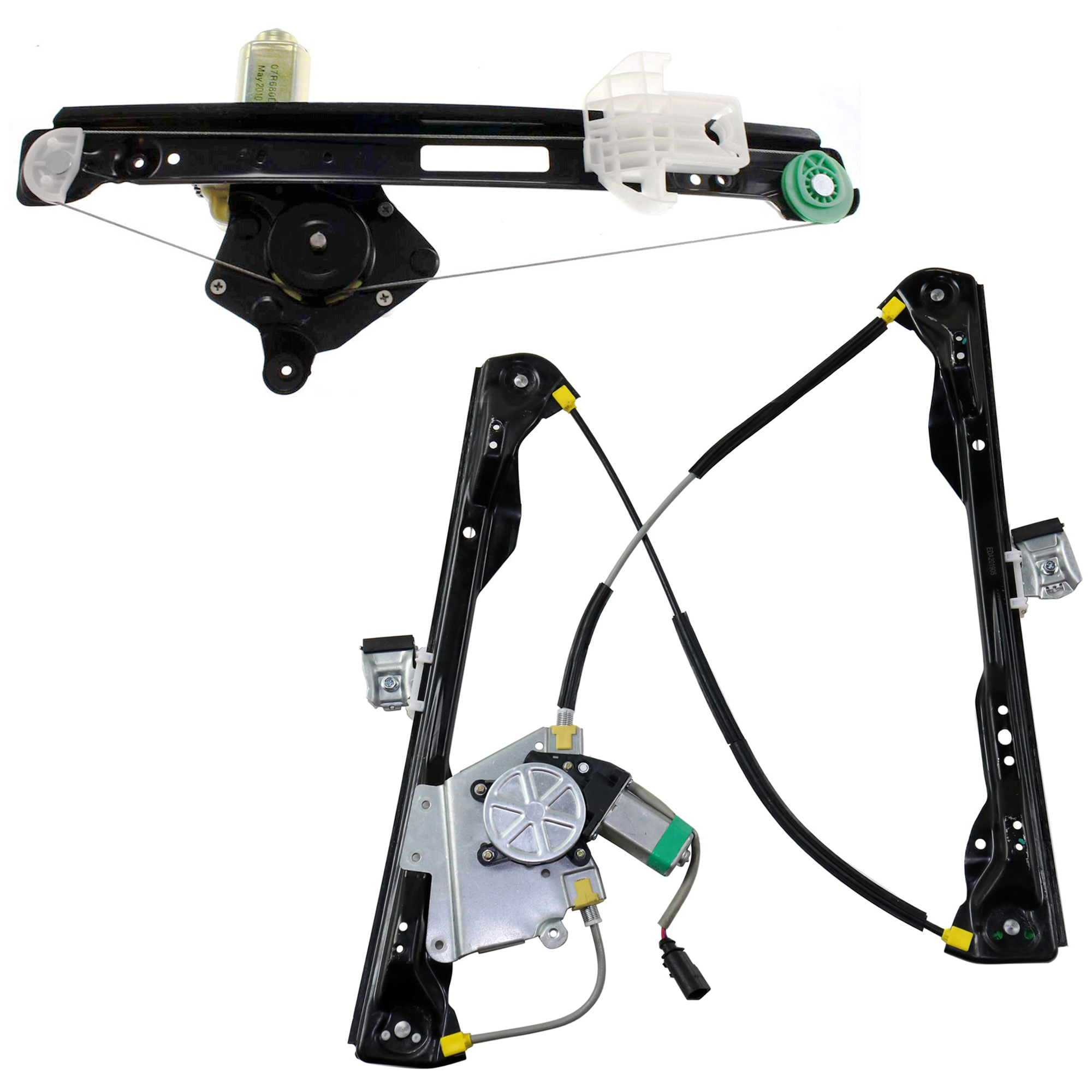 AM FOCUS 00-07 FRONT AND REAR WINDOW REGULATOR RH Power w Motor SKU SET JRBF462901-2R Partslink FO1351132 FO1551112 OEM 6S4Z5423200BB 6S4Z5427000A
