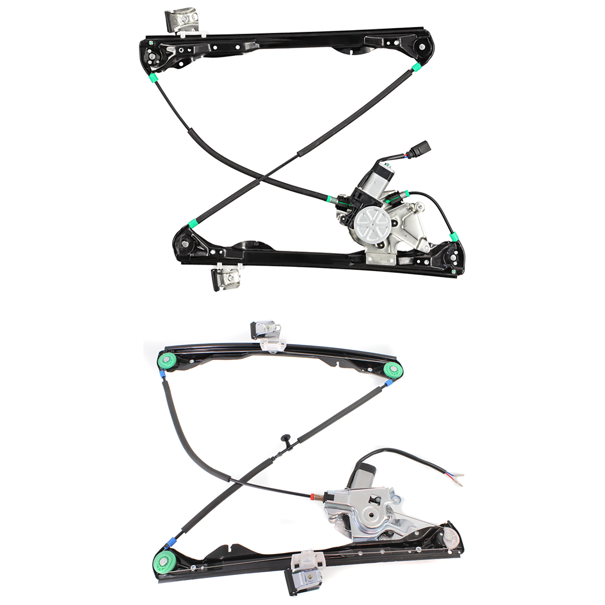 AM FOCUS 02-07 FRONT WINDOW REGULATOR RH AND LH Power w Motor 3 Door Hatchback 2 Pins SKU SET JRBF462901 A Partslink FO1350167 FO1351132 OEM 6S4Z5423200BB 6S4Z6123201BB