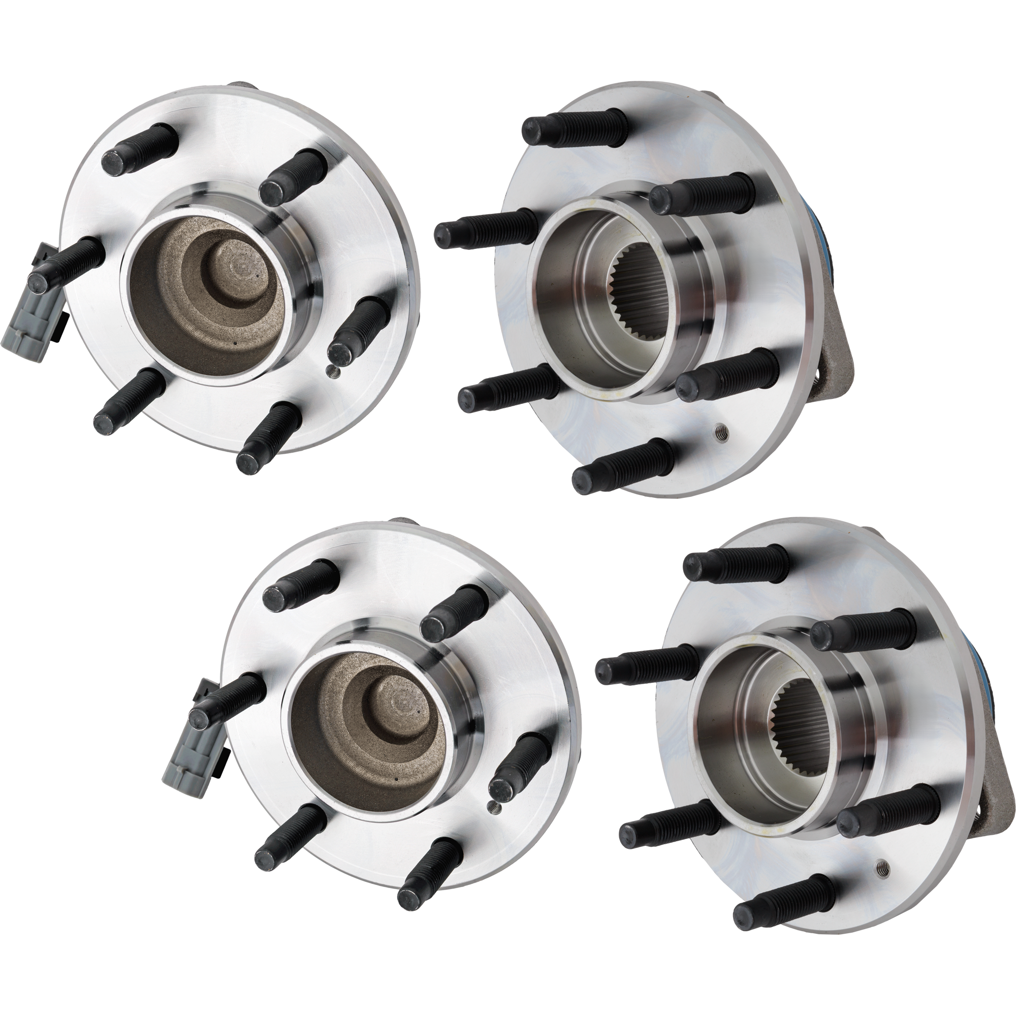 AM STS 05-11 SRX 04-09 FRONT AND REAR WHEEL HUB RH AND LH 6 Studs 3 Hole Triangular Flange SKU SET JRC28590002-4 OEM 89047639-9145835