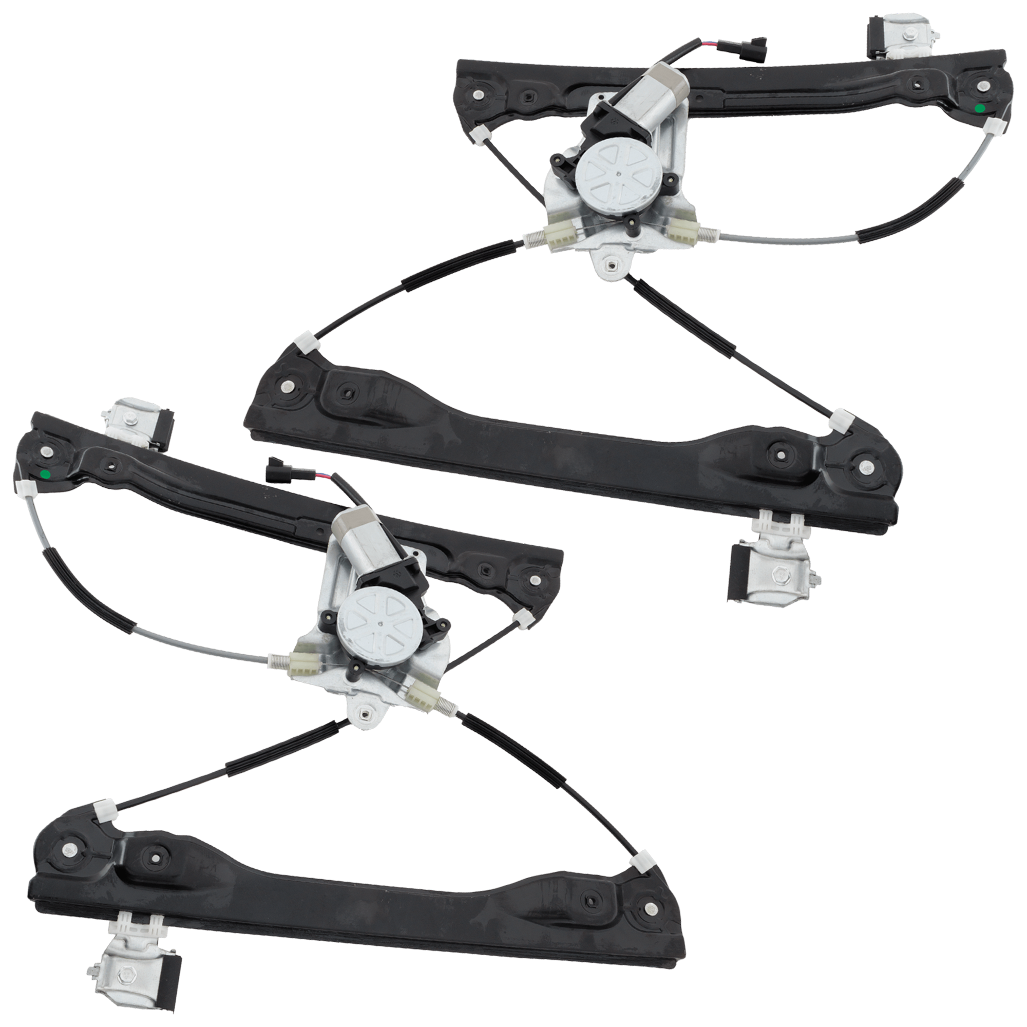 AM CRUZE 11-12 FRONT WINDOW REGULATOR RH AND LH Power w Motor LH: 7 Pin Connector RH: 2 Pin Connector To 4-26-12 SKU SET JRC46290015 Partslink GM1350201 GM1351201 OEM 94532757-95226746