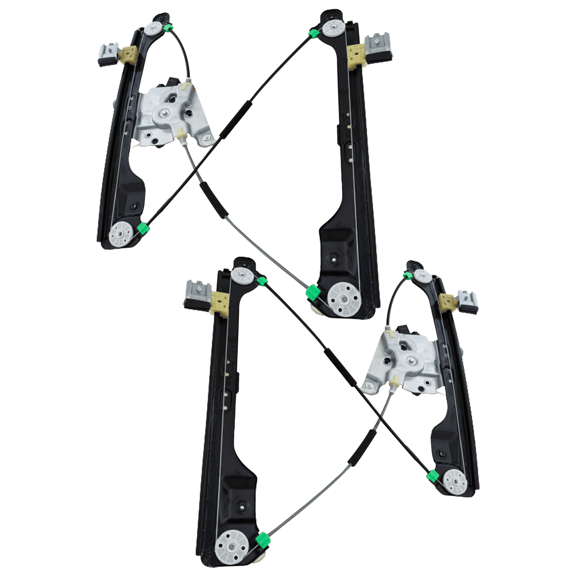 AM 9-4X 11-11 SRX 10-15 FRONT WINDOW REGULATOR RH AND LH Power w Motor SKU SET JRC46290059 OEM 23257823-23257824
