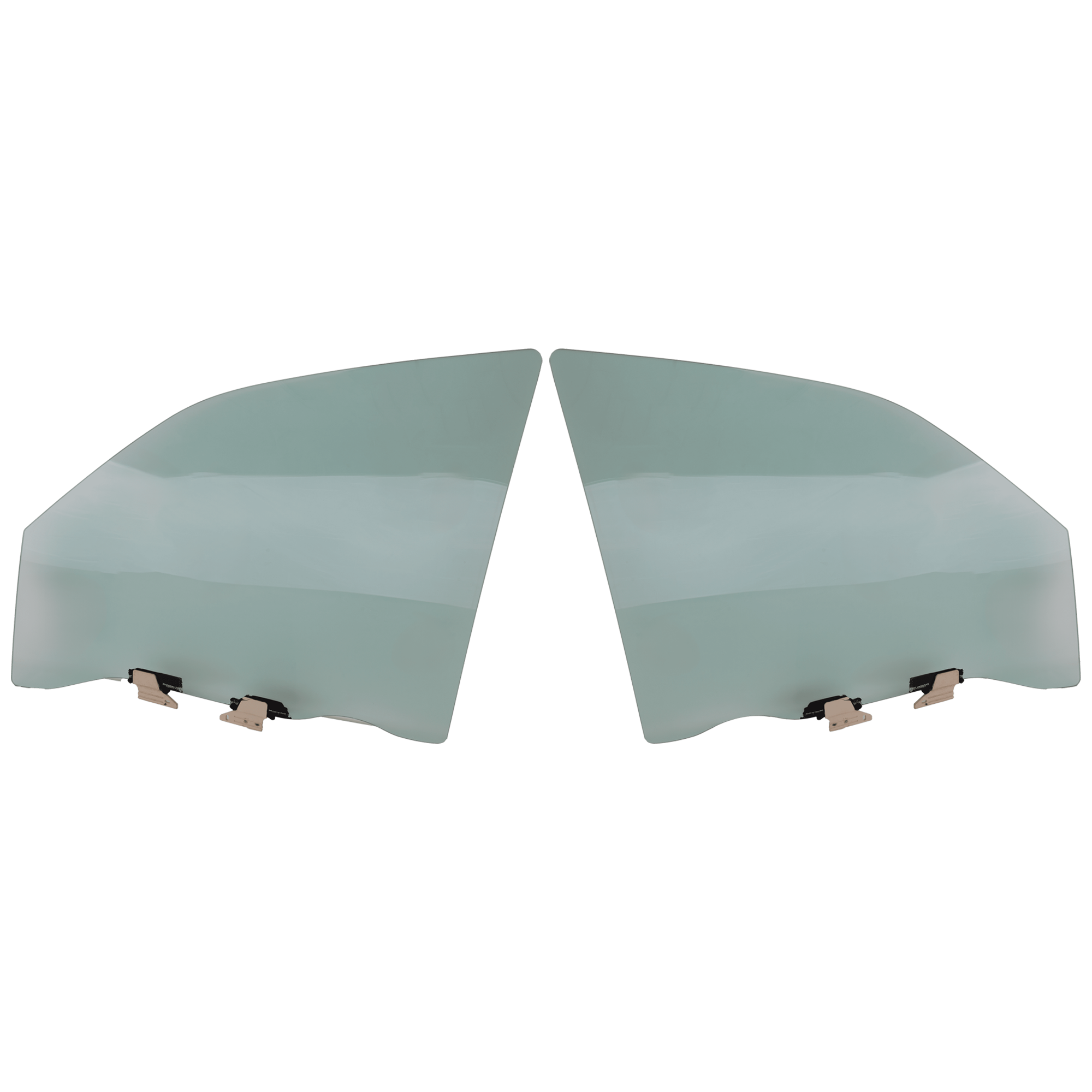 AM CADILLAC DST 06-11 FRONT DOOR GLASS RH AND LH Green Tint Laminated w Solar Clip Sedan SKU SET JRC48010027 OEM 15830115-15830116