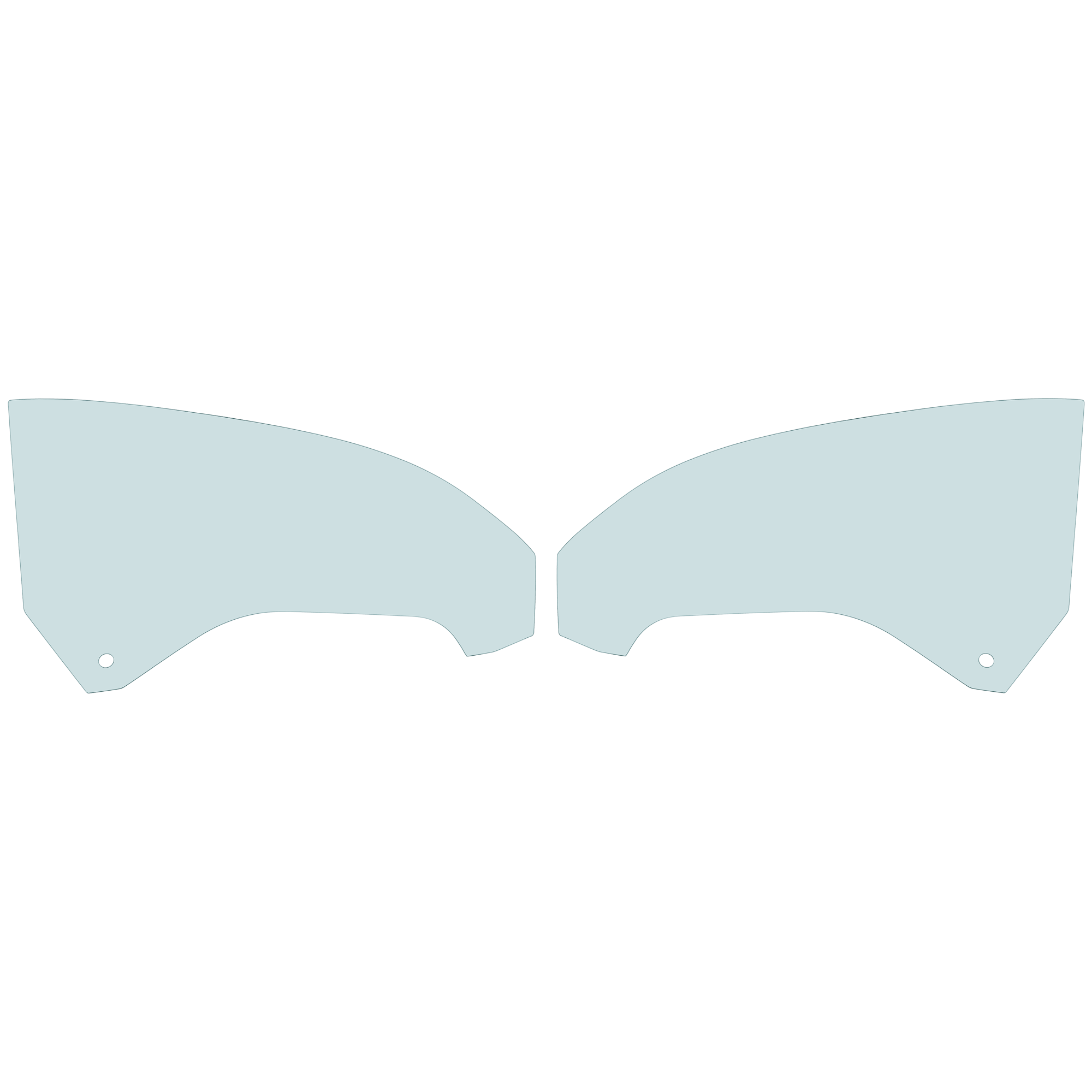 AM CAMARO 11-15 FRONT DOOR GLASS RH AND LH Green Tint w Solar Convertible SKU SET JRC48010055 OEM 92234858-92234859