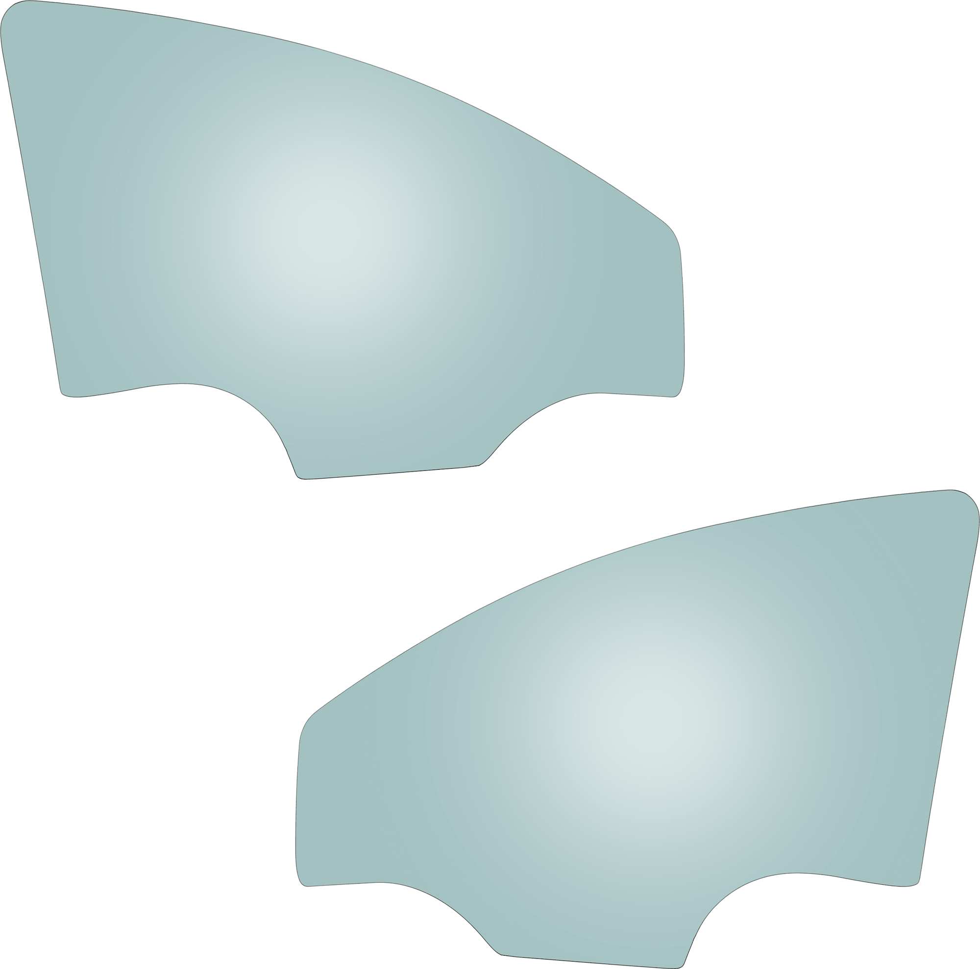 AM CHEVROLET SONIC 12-20 FRONT DOOR GLASS RH AND LH Green Tint w Solar SKU SET JRC48010057 OEM 95229720-95229721