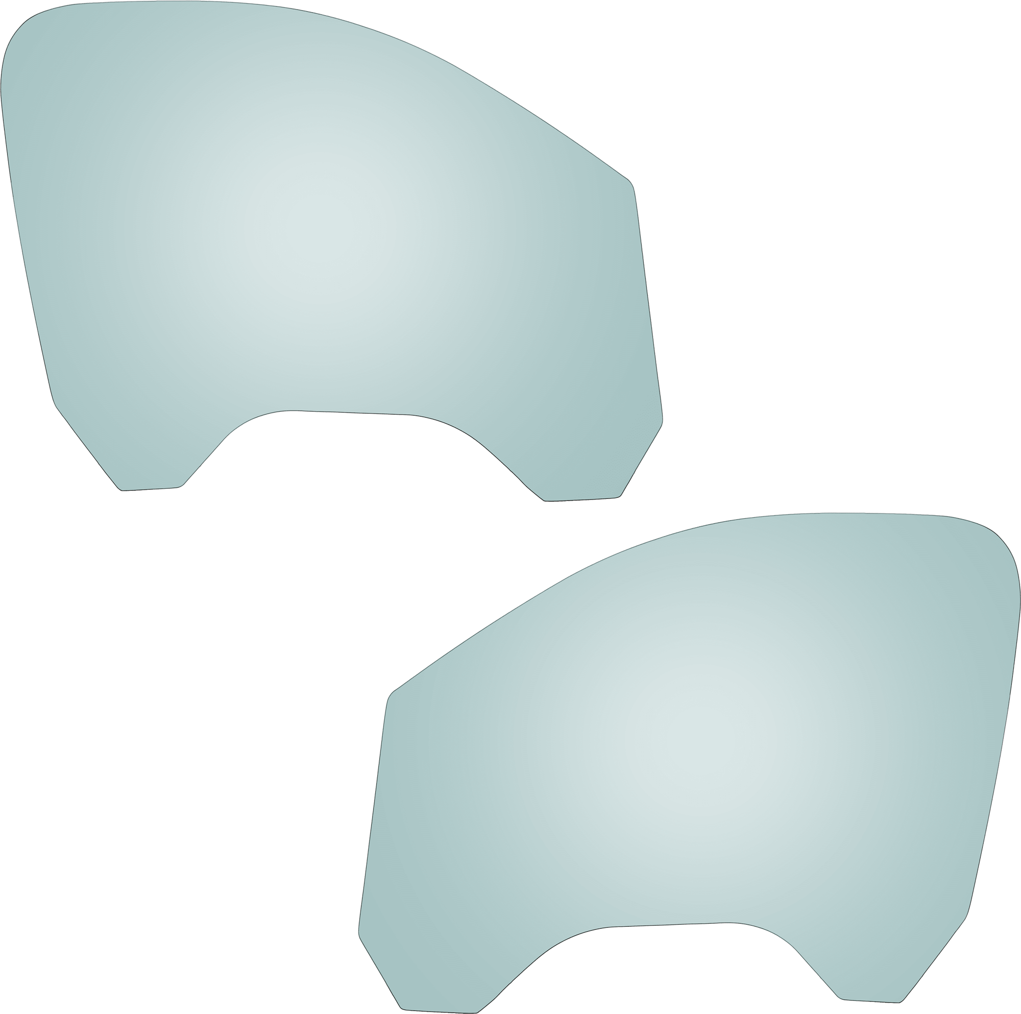 AM SILVERADO SIERRA 1500-14-18-2500 HD 3500 HD 15-19 FRONT DOOR GLASS RH AND LH Green Tint w Solar Regular Cab SKU SET JRC48010063 OEM 20979116-20979117