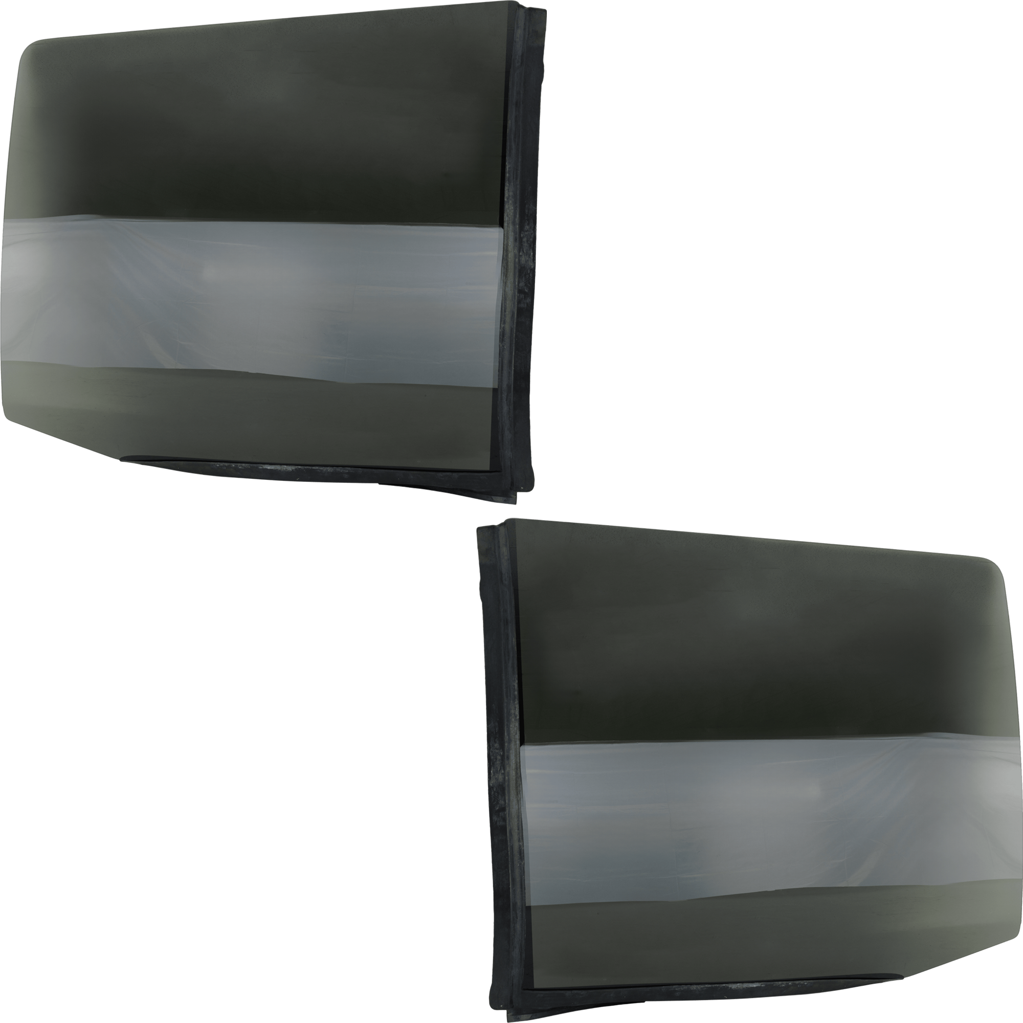 AM CHEVROLET GMC 2500-3500-93-00 REAR DOOR GLASS RH AND LH Gray Tint Privacy w Solar Molding 4 Door SKU SET JRC48130069 OEM 15989987-15989988