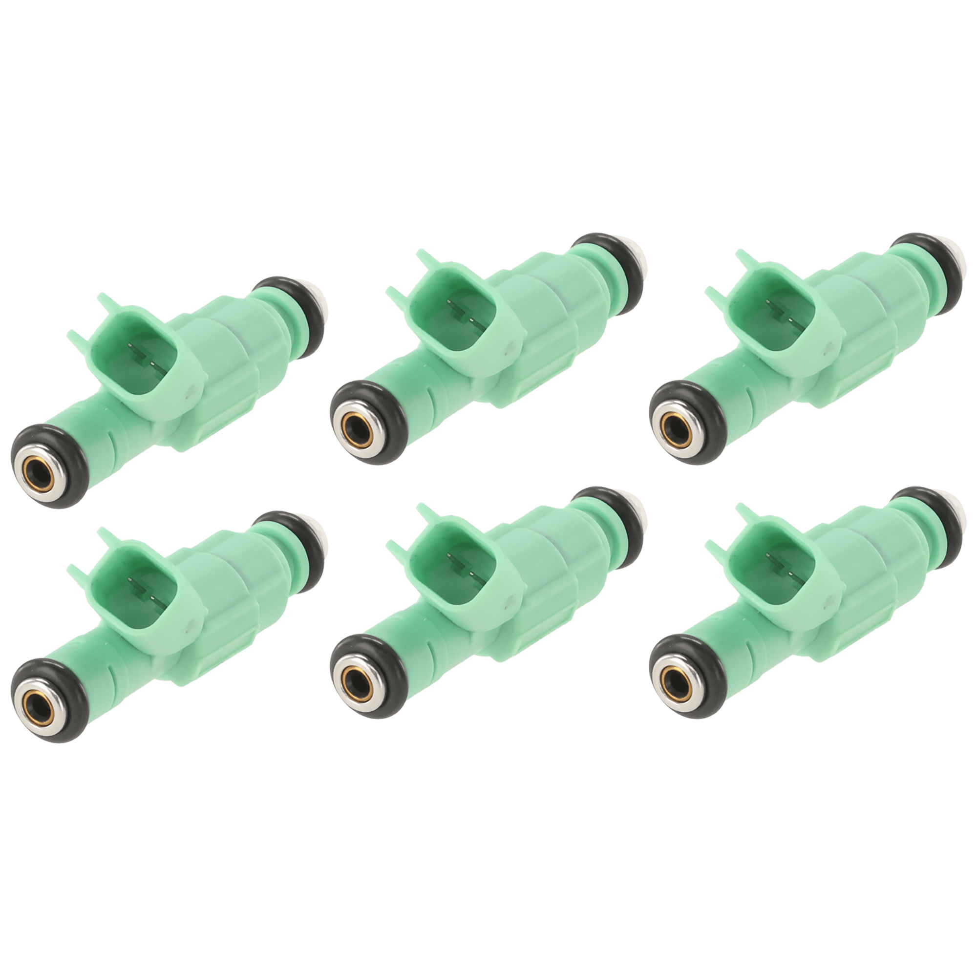 AM CARAVAN 01-07 GRAND CARAVAN 01-07 FUEL INJECTOR GAS 2 Male Blade Terminal Top Feed System Type Set of 6 SKU SET JRD31430006-6 OEM 4861454AA RL861454AA