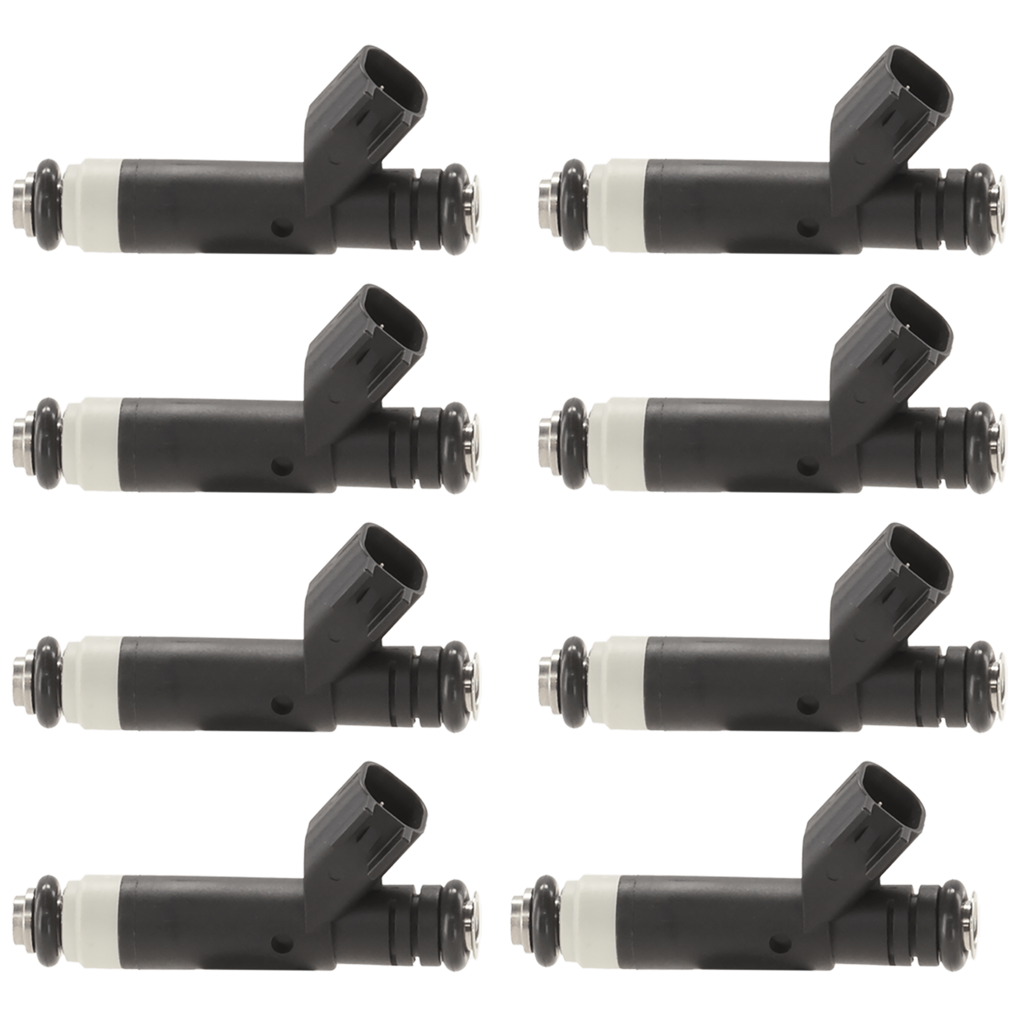 AM GRAND CHEROKEE 99-00 DURANGO 00-00 FUEL INJECTOR 4.7L Eng. 2 Male Pin Terminal Top Feed System Type Set of 4 SKU SET JRD31430007-8 OEM 53030842