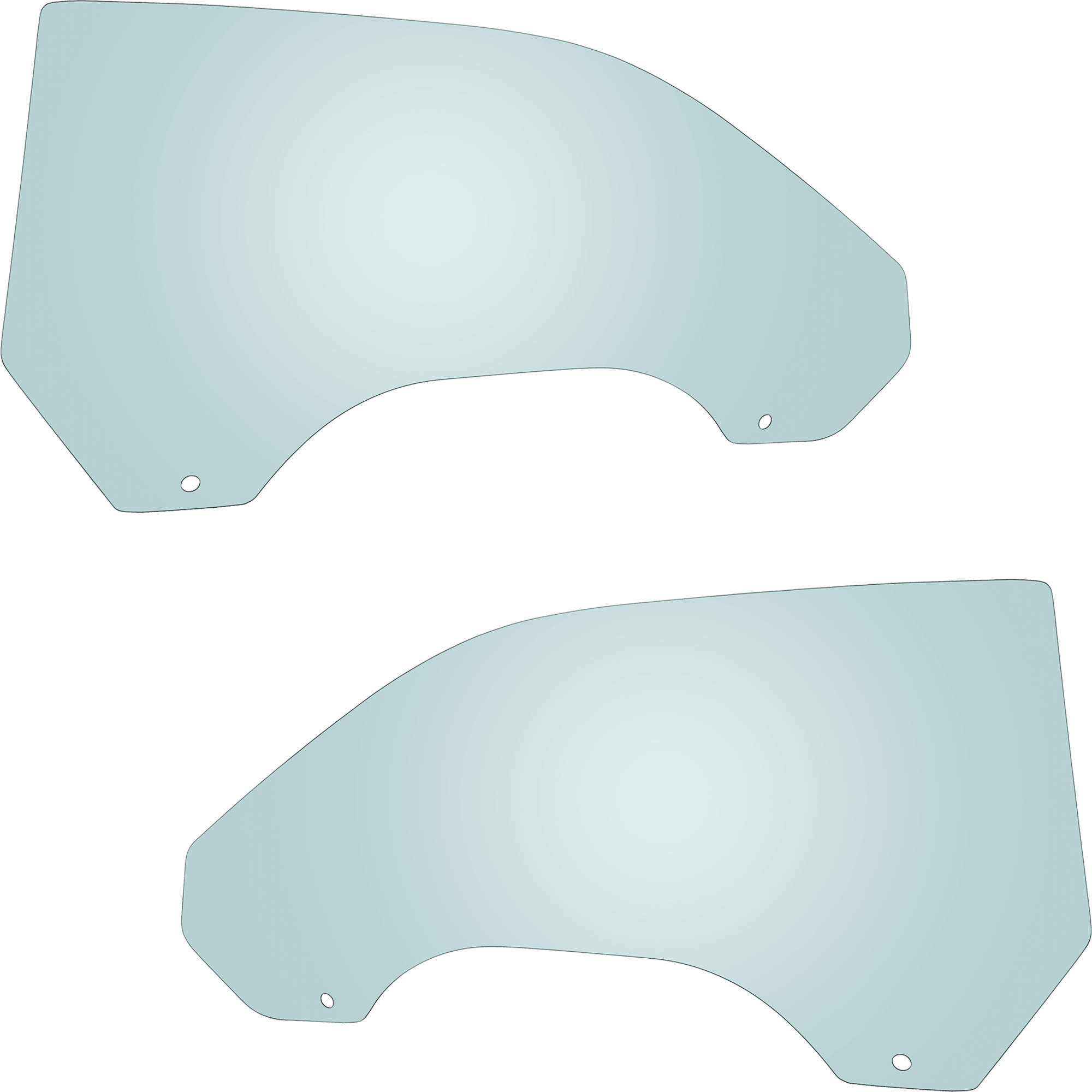 AM CHALLENGER 08-23 FRONT DOOR GLASS RH AND LH Green Tint w Solar SKU SET JRD48010015 OEM 4816142AC 4816143AC