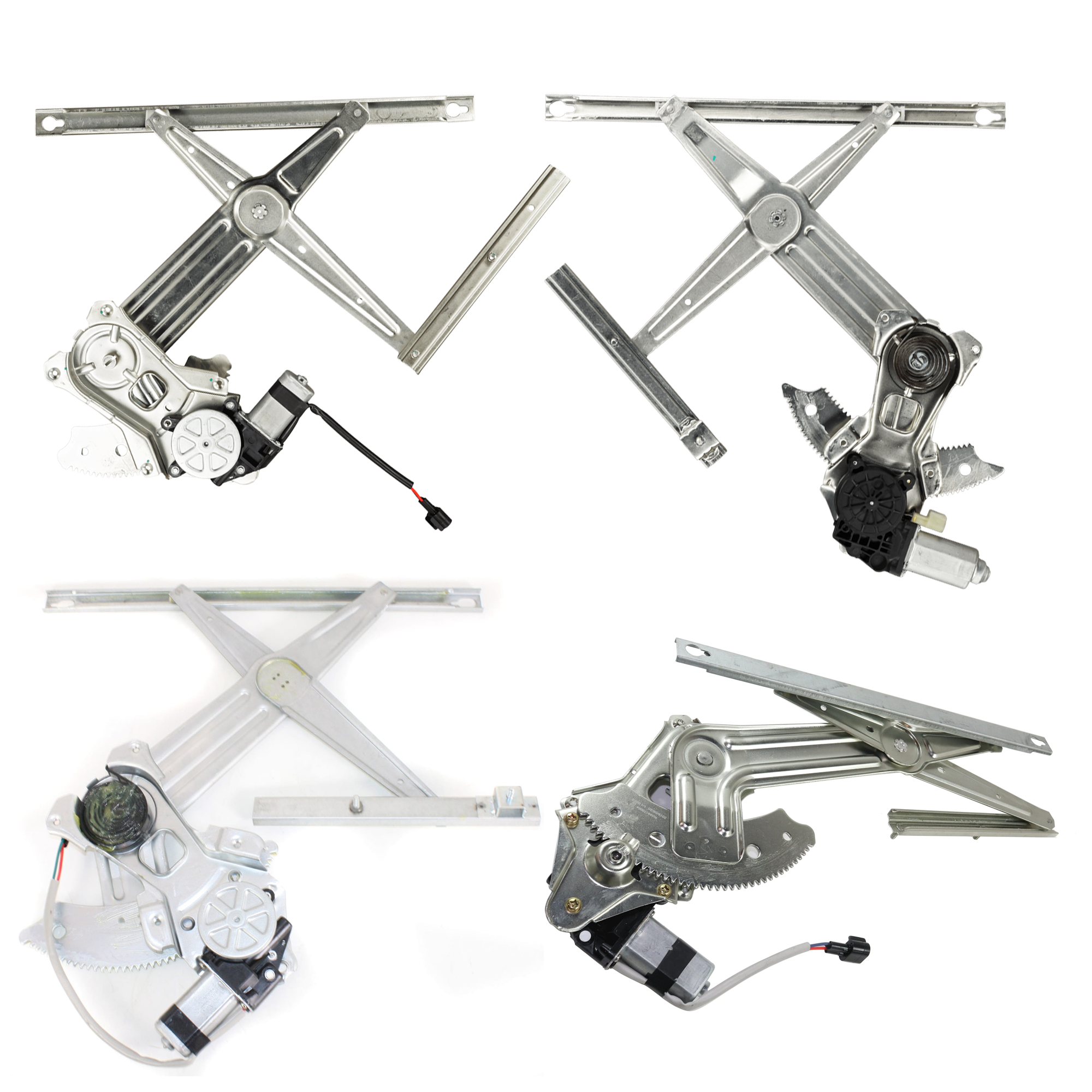 AM DODGE FULL SIZE P U 1500-02-08-2500-03-09-3500-03-10 FRONT AND REAR WINDOW REGULATOR RH AND LH Power w Motor Crew Cab SKU SET JRD49170003-4 Partslink CH1350134 CH1351134 OEM 55275598AC 55275599AC 55276102