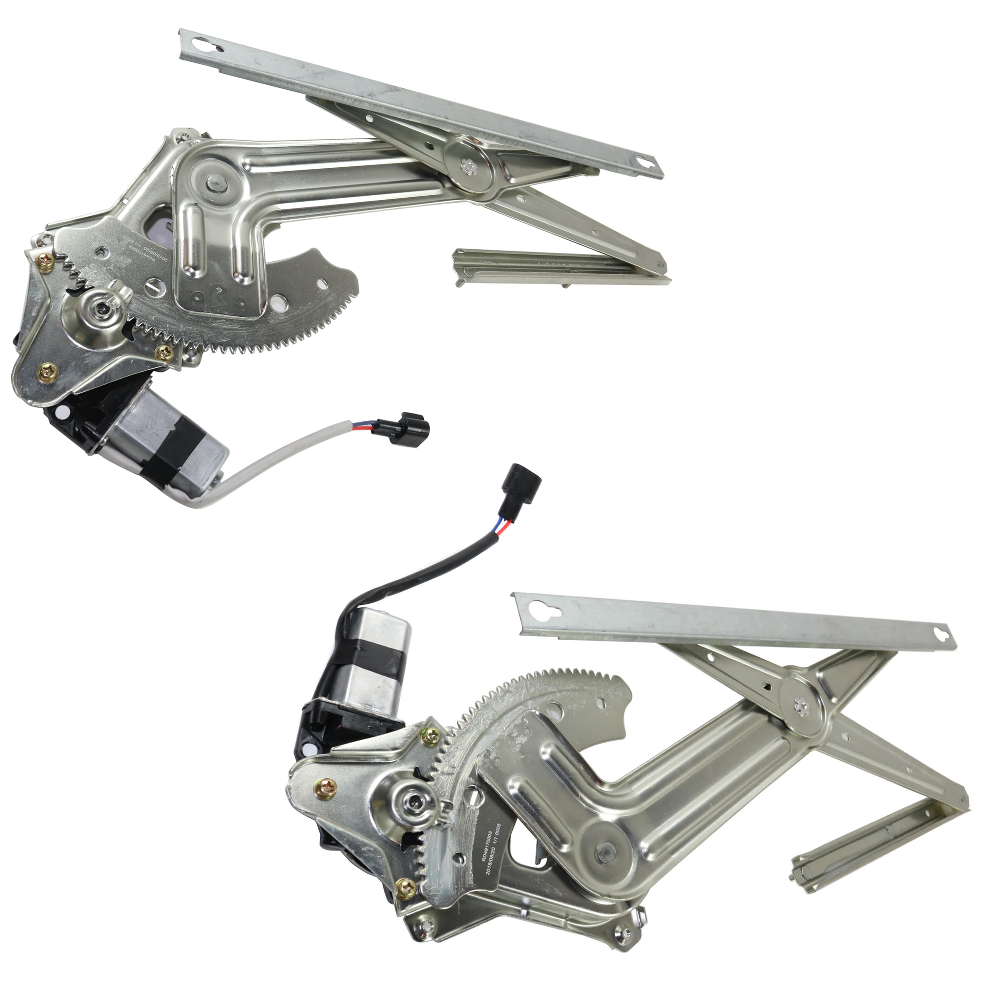 AM DODGE FULL SIZE P U 1500-02-08-2500-3500-03-09 REAR WINDOW REGULATOR RH and LH Power w Motor Crew Cab SKU SET JRD49170003 OEM 55276102AD PFM 55276103AD PFM