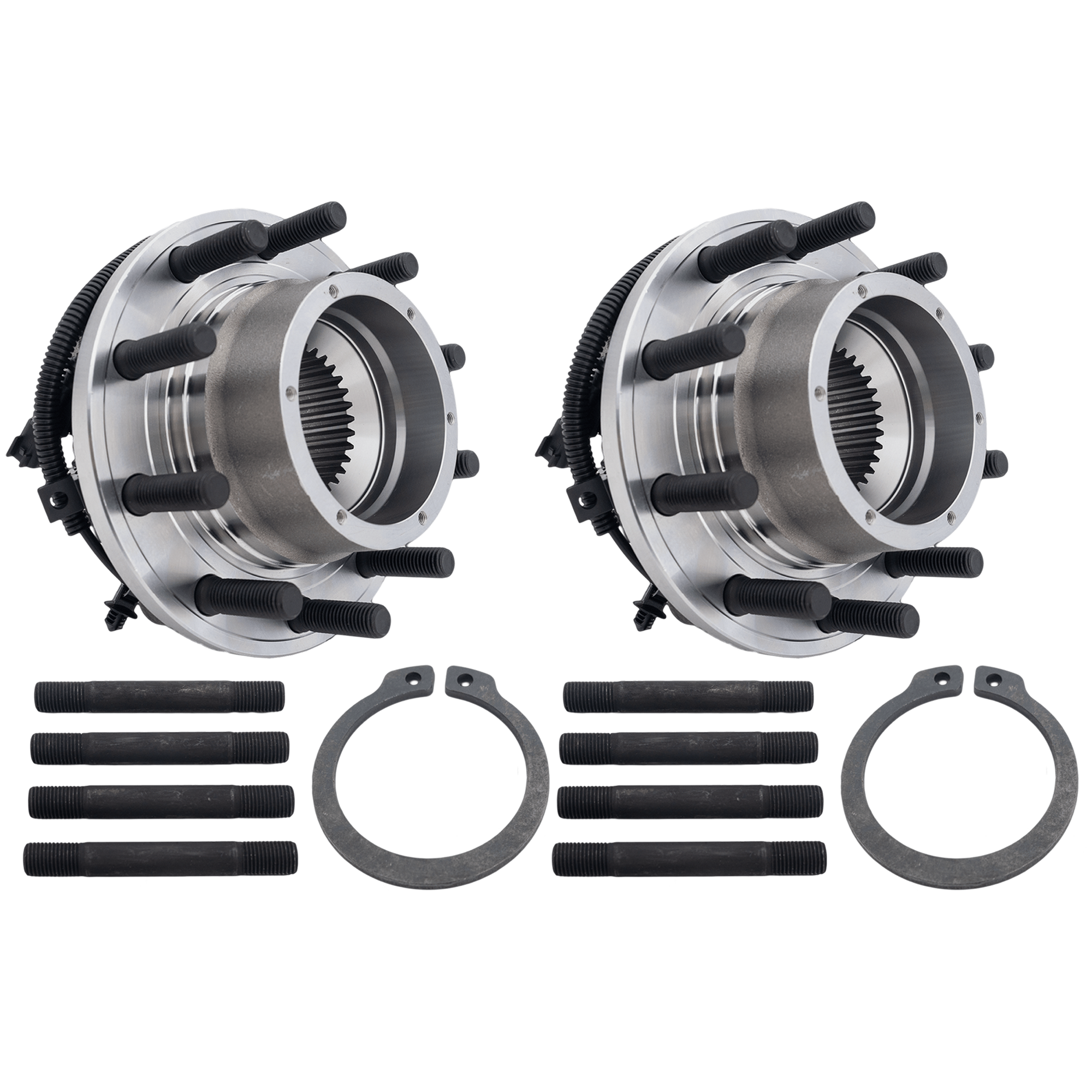 AM F 450 F 550 SUPER DUTY 11-16 FRONT HUB ASSEMBLY RH AND LH SKU SET JRF28370026-2 OEM 102754 BC342B513FA BC342B513FB