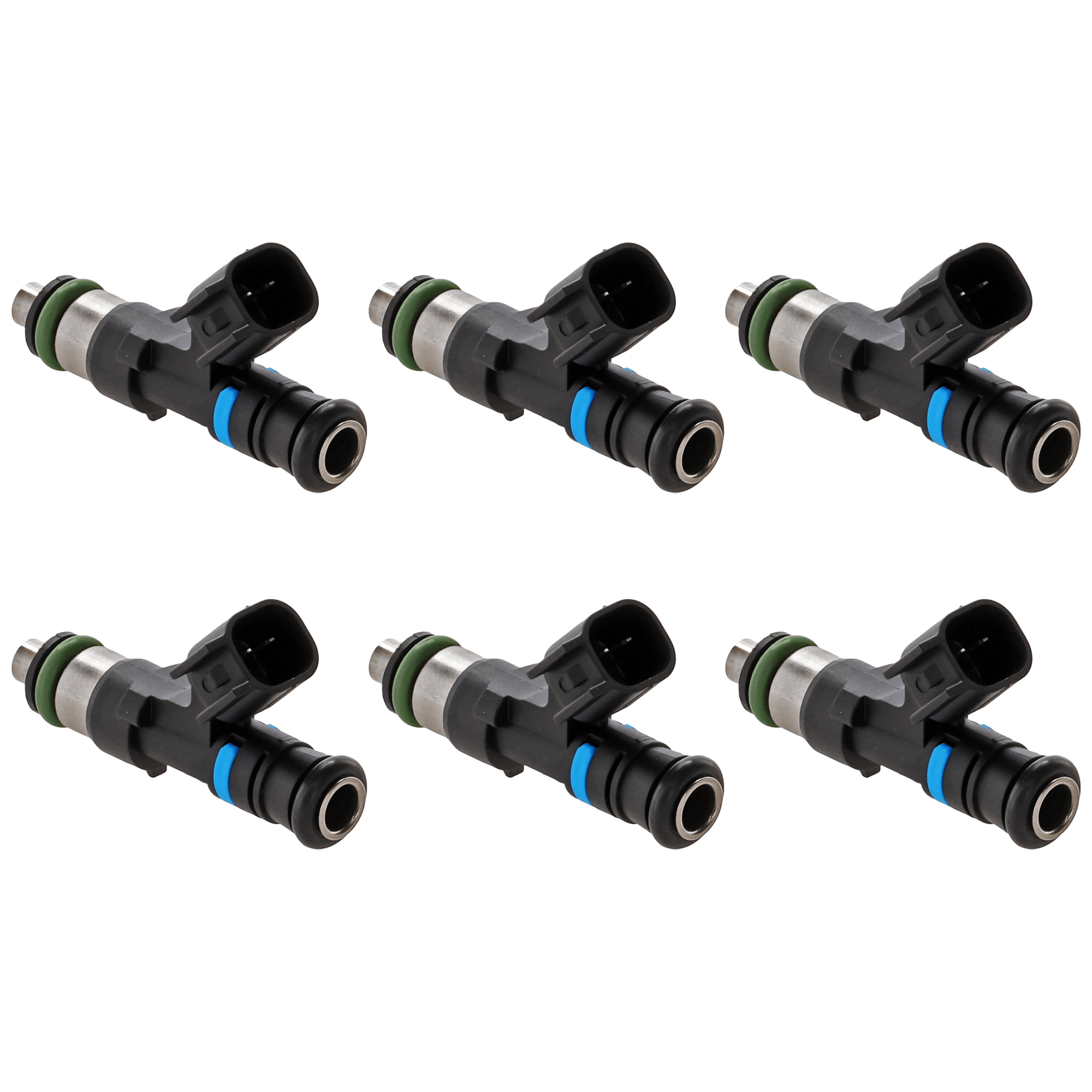 AM MUSTANG 05-10 RANGER 05-11 FUEL INJECTOR GAS 2 Male Blade Terminal Top Feed System Type Set of 6 SKU SET JRF31430006-6 OEM 5L2Z9F593CA 5L2Z9F593CB