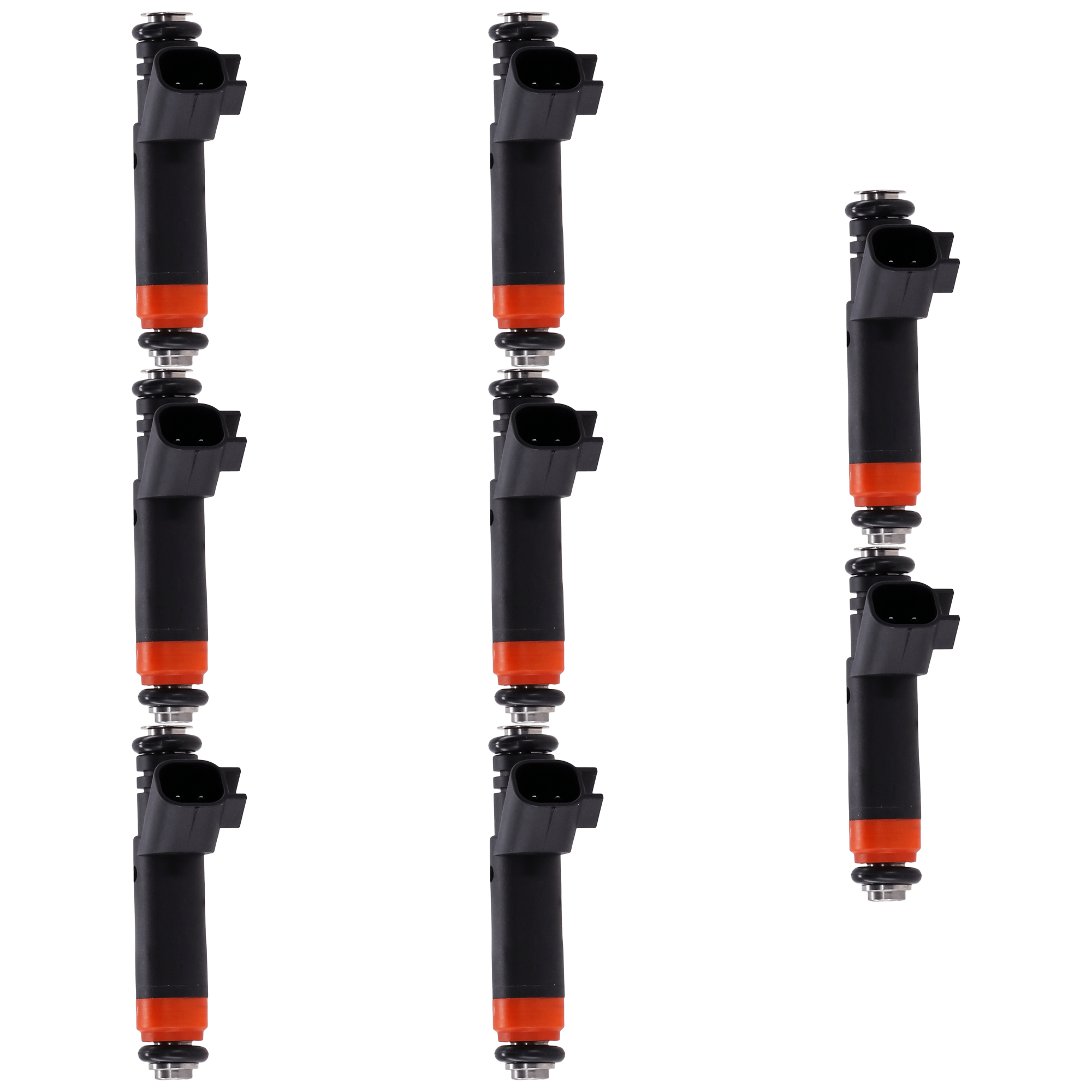 AM MUSTANG 05-08 MOUNTAINEER 06-09 FUEL INJECTOR 2 Male Blade Terminal Top Feed System Type Set of 4 SKU SET JRF31430017-8 OEM 4L8Z9F593AA