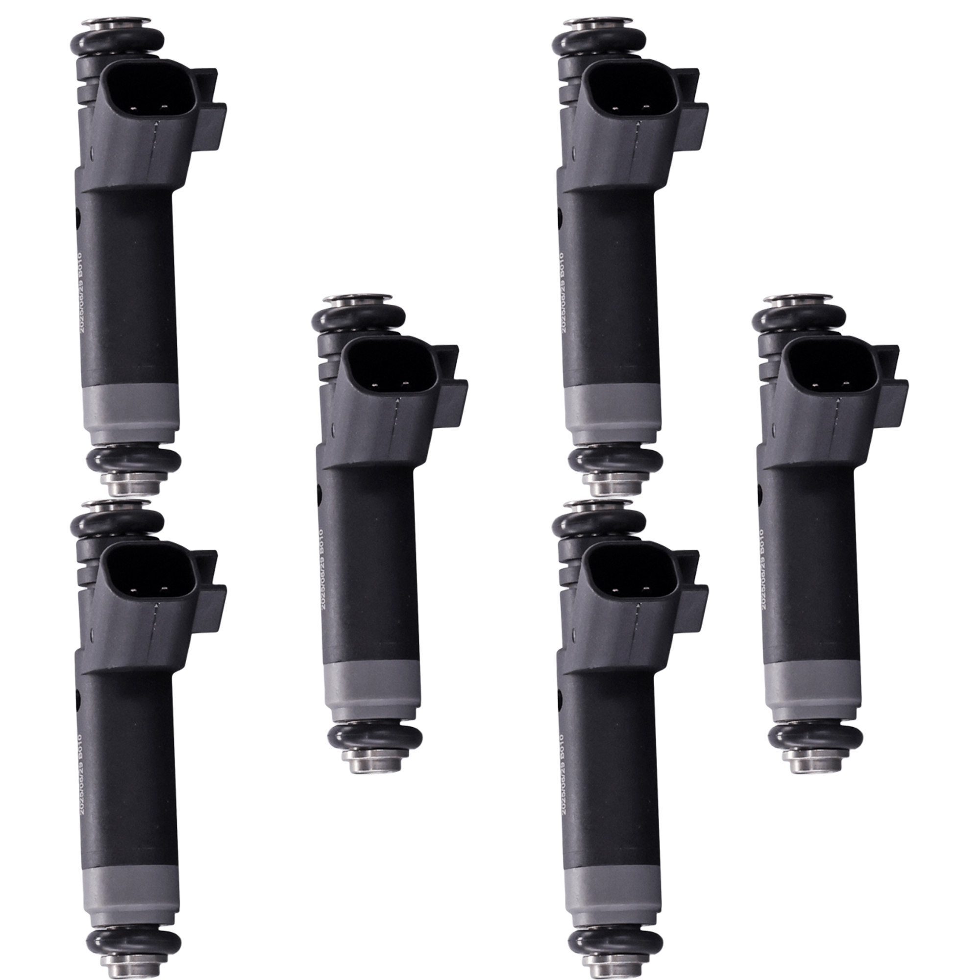 AM F 150-05-08 FUEL INJECTOR 4.2L Eng. 2 Male Blade Terminal Top Feed System Type Set of 6 SKU SET JRF31430020-6 OEM 5L3Z9F593AA