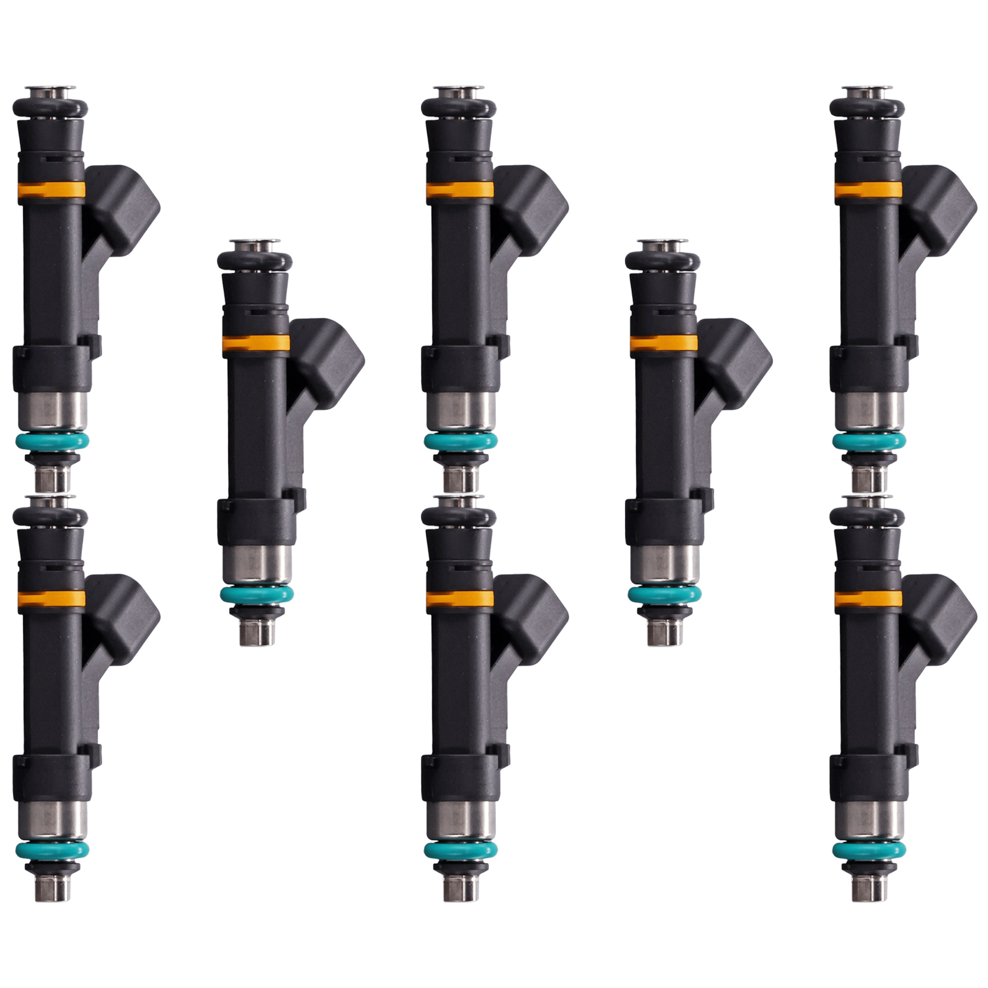 AM F 150-07-08 MARK LT 08-08 FUEL INJECTOR 5.4L Eng. 2 Male Blade Terminal Top Feed System Type F 150 From 12-6-06 Set of 8 SKU SET JRF31430024-8 OEM 7C3Z9F593A