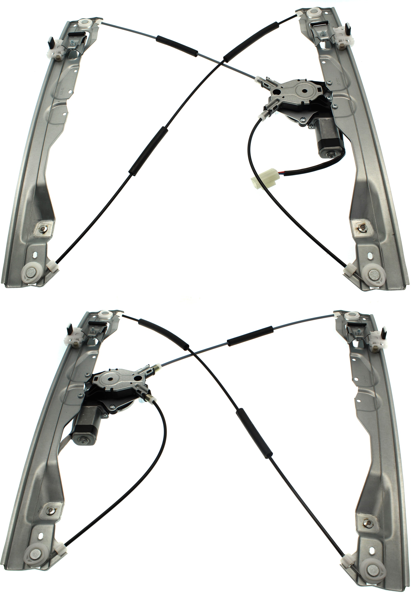 AM F 150-09-10 FRONT WINDOW REGULATOR RH AND LH w Motor All Cab type SKU SET JRF46290001 Partslink FO1350168 FO1351168 OEM 9L3Z1523200C 9L3Z1523201C