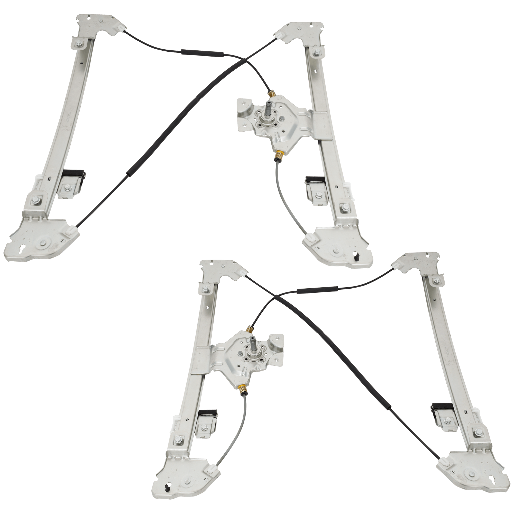 AM F 150-04-08 FRONT WINDOW REGULATOR RH AND LH Manual w o Motor Extended Cab SKU SET JRF46290053 OEM 6L3Z1823200AA 4L3Z1823200AA 6L