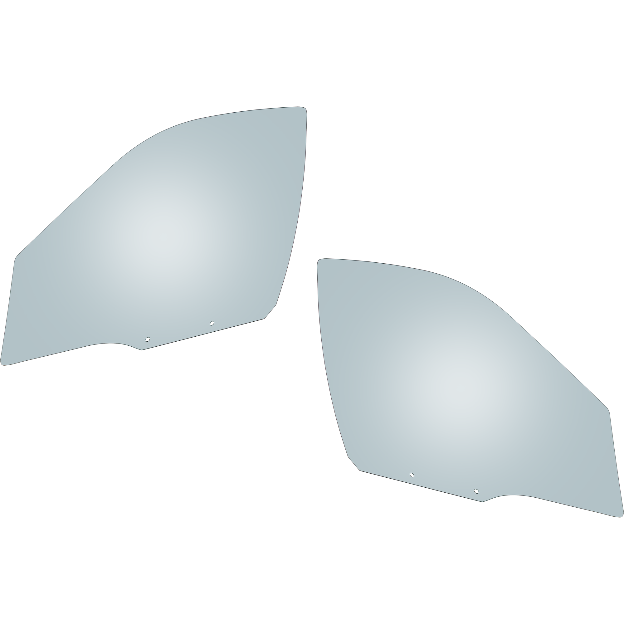AM FORD CROWN VICTORIA MERCURY GRAND MARQUIS 92-11 FRONT DOOR GLASS RH AND LH Green Tint w Solar Non Laminated Ford From 2-94 SKU SET JRF48010007 OEM F5AZ5421410A F5AZ5421411A