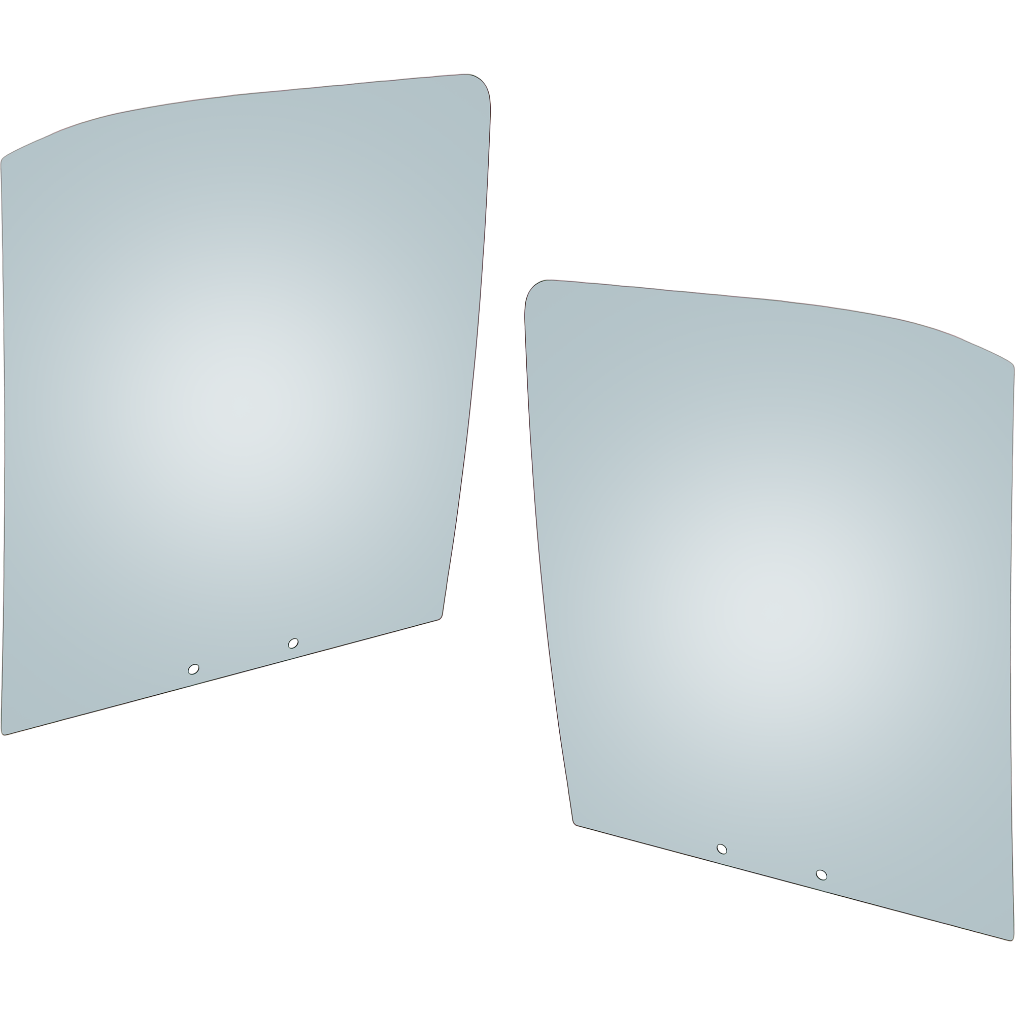 AM FORD TRANSIT CONNECT 10-13 FRONT DOOR GLASS RH AND LH Green Tint w Solar SKU SET JRF48010033 OEM 2T1Z6121410A 2T1Z6121411A