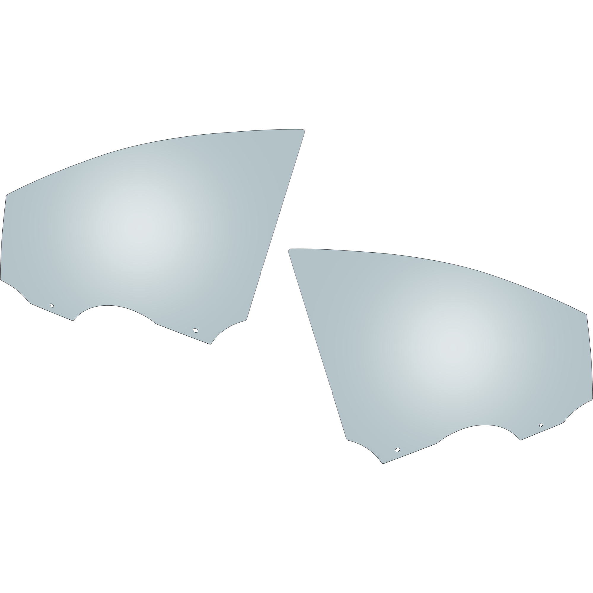 AM FORD C MAX 13-18 FRONT DOOR GLASS RH AND LH Green Tint w Solar SKU SET JRF48010039 OEM GM5Z5821410A GM5Z5821411A