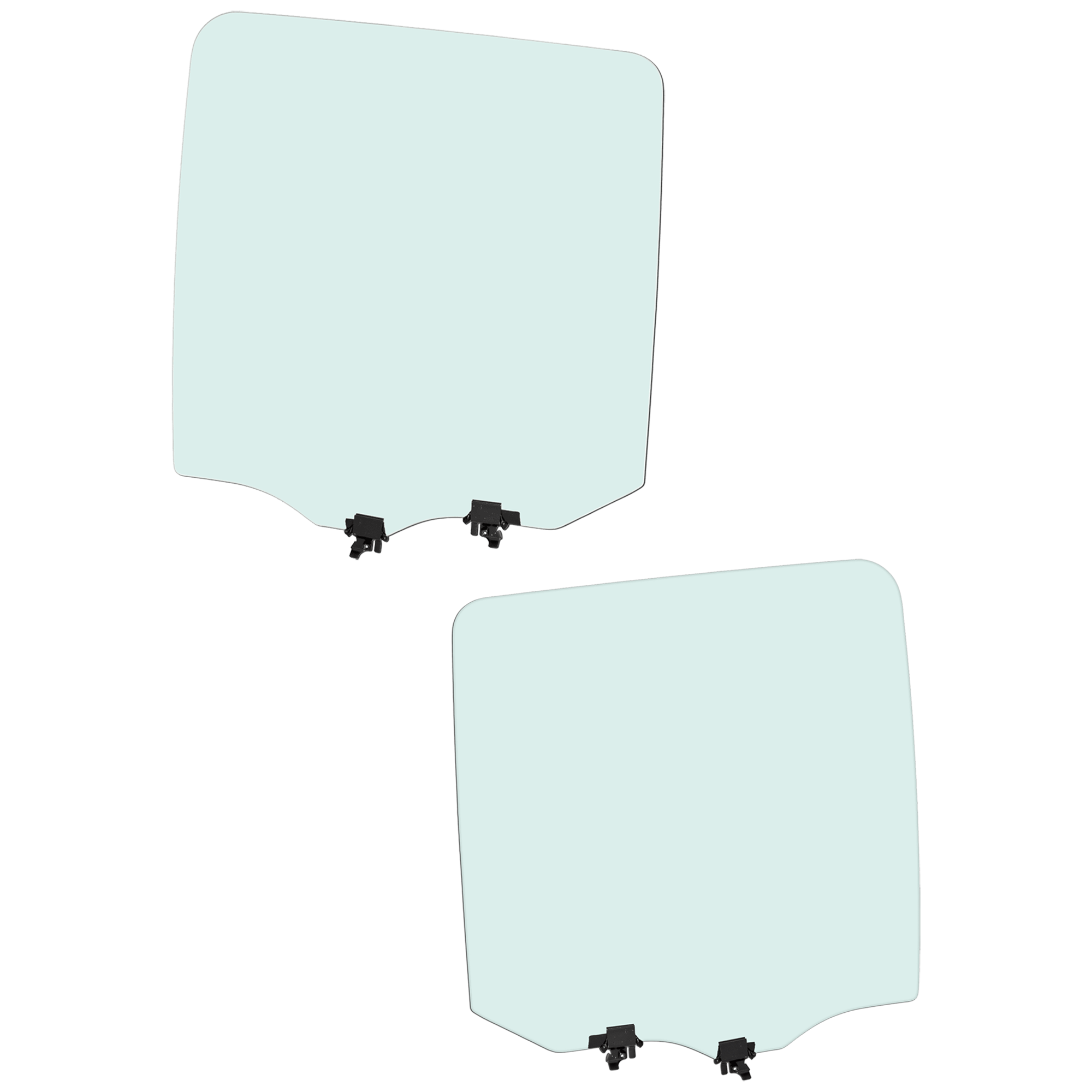 AM FORD F SERIES SUPER DUTY 13-22 REAR DOOR GLASS RH AND LH Green Tint w Solar Clip 4 Door SKU SET JRF48130041 OEM CC3Z2625712A CC3Z2625713A