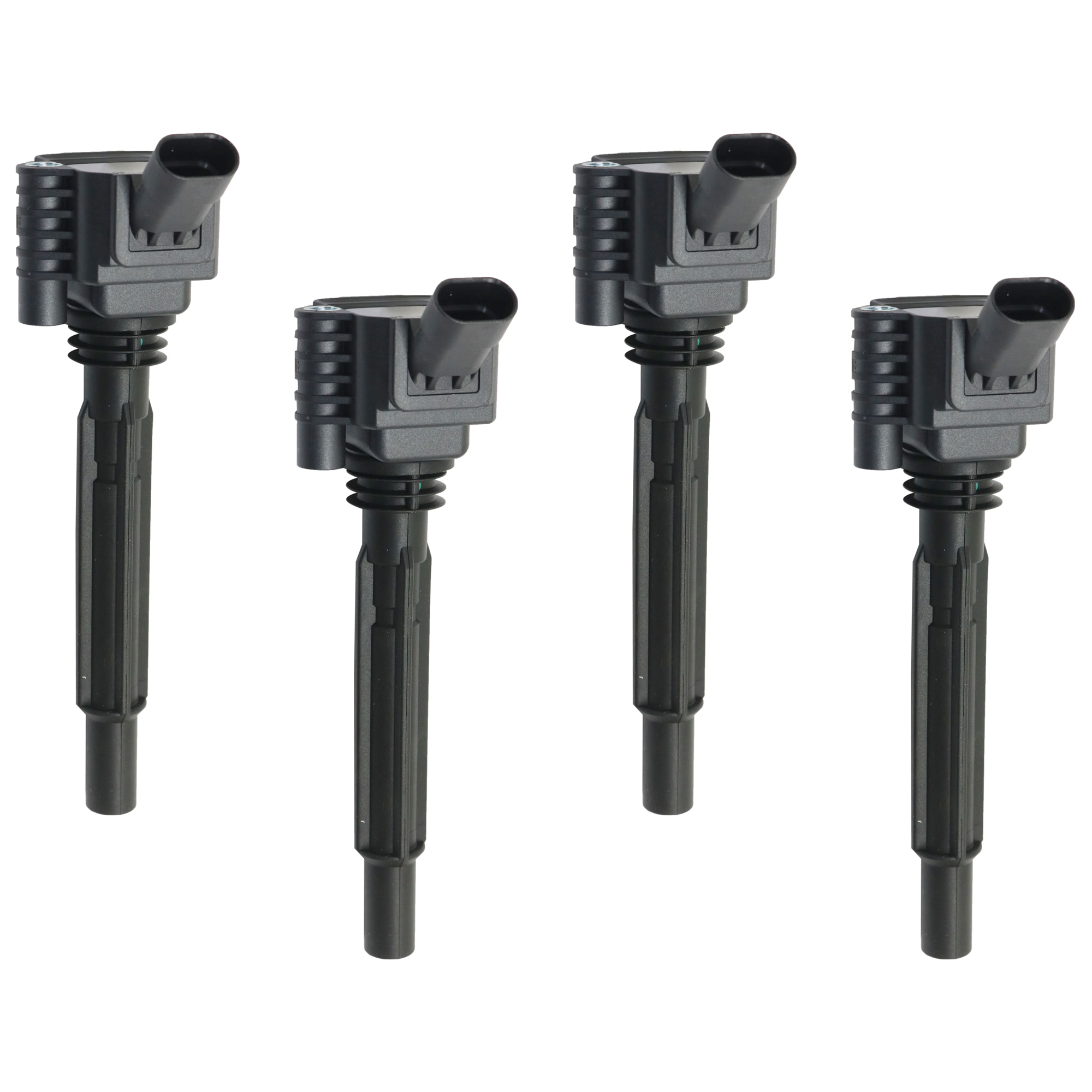 AM FIAT 500-12-17 DART 13-16 IGNITION COIL 4 Cyl 1.4L eng. 3 Male Blade type Terminals Set of 4 SKU SET JRF50460001-4 OEM 68081914AC
