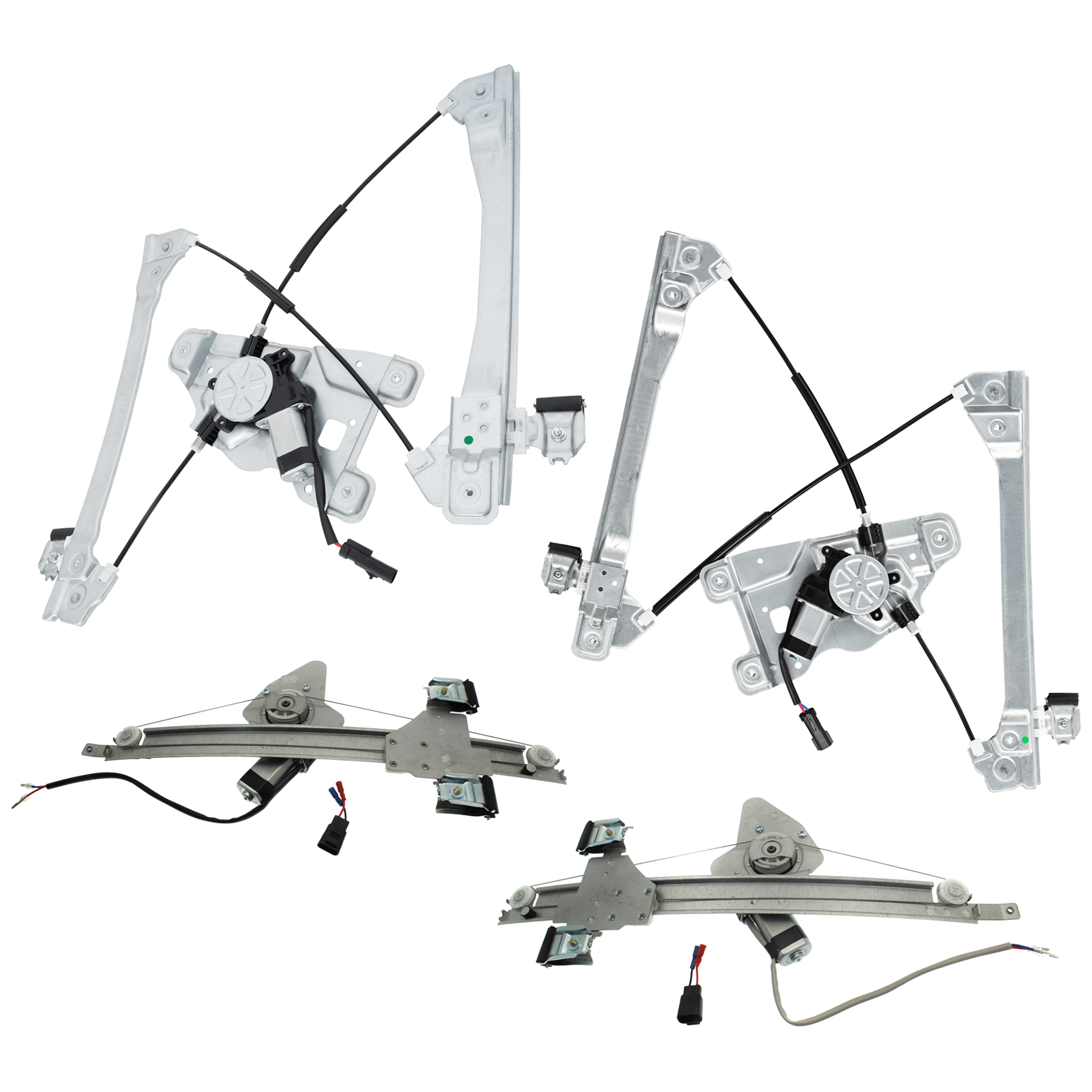 AM EQUINOX TERRAIN 12-17 FRONT AND REAR WINDOW REGULATOR RH AND LH Power w Motor SKU SET JRG49170003-4 Partslink GM1350226 GM1351226 GM1550166 GM1551166 OEM 22803201-22803202-22803636-228