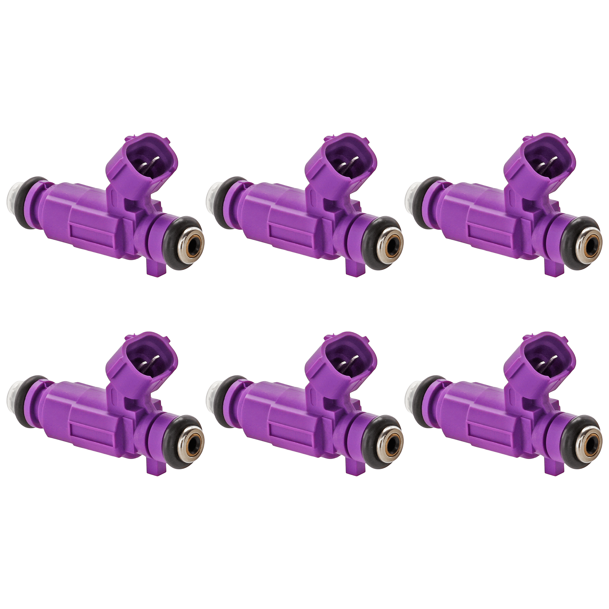AM SANTA FE 01-06 SONATA 99-05 FUEL INJECTOR 2 Male Blade Terminal Top Feed System Type Set of 6 SKU SET JRH31430005-6 OEM 3531038010-3531038010D