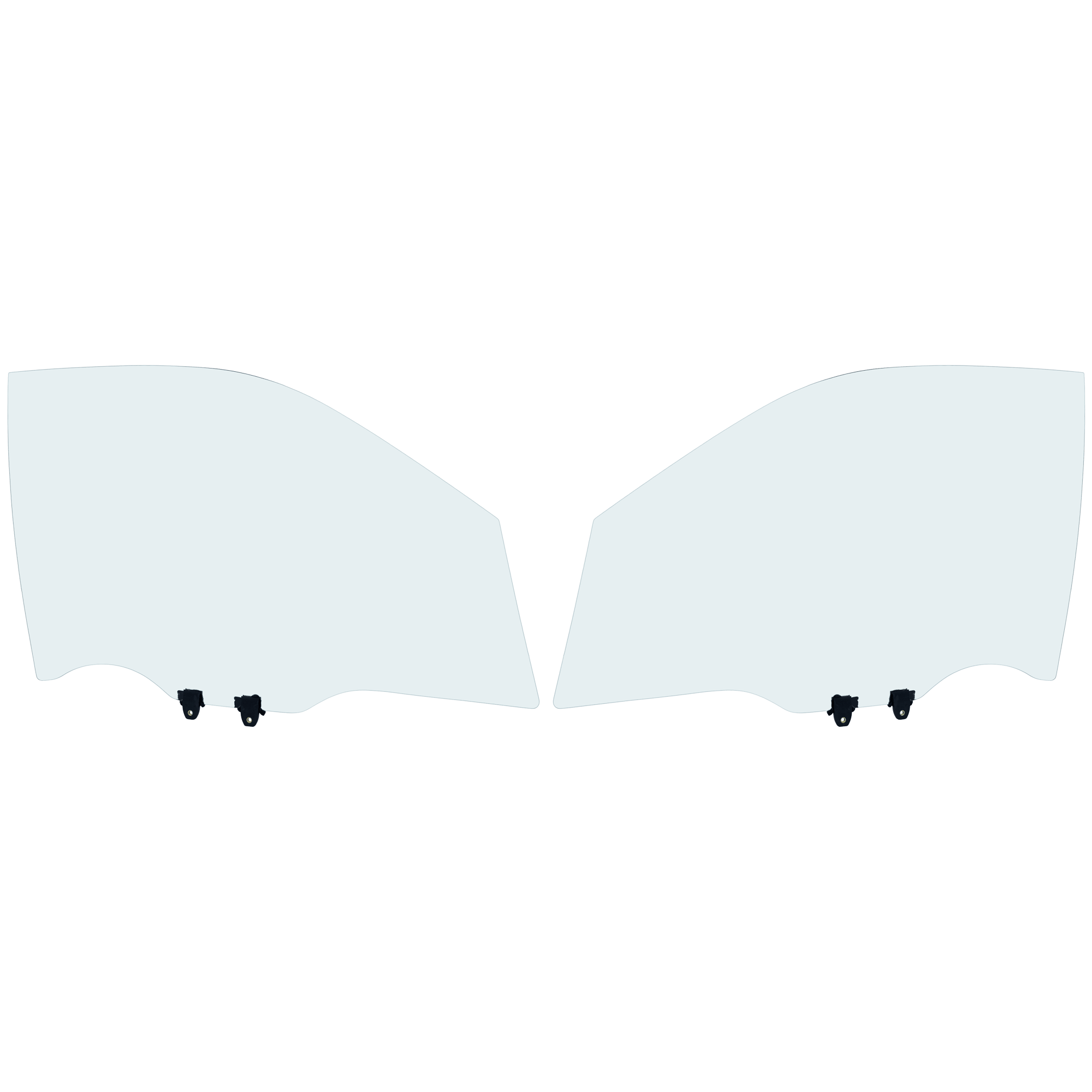 AM HONDA PILOT 03-08 FRONT DOOR GLASS RH AND LH Green Tint w Solar Clip SKU SET JRH48010009 OEM 73300S9V305-73300S9V306-73350S